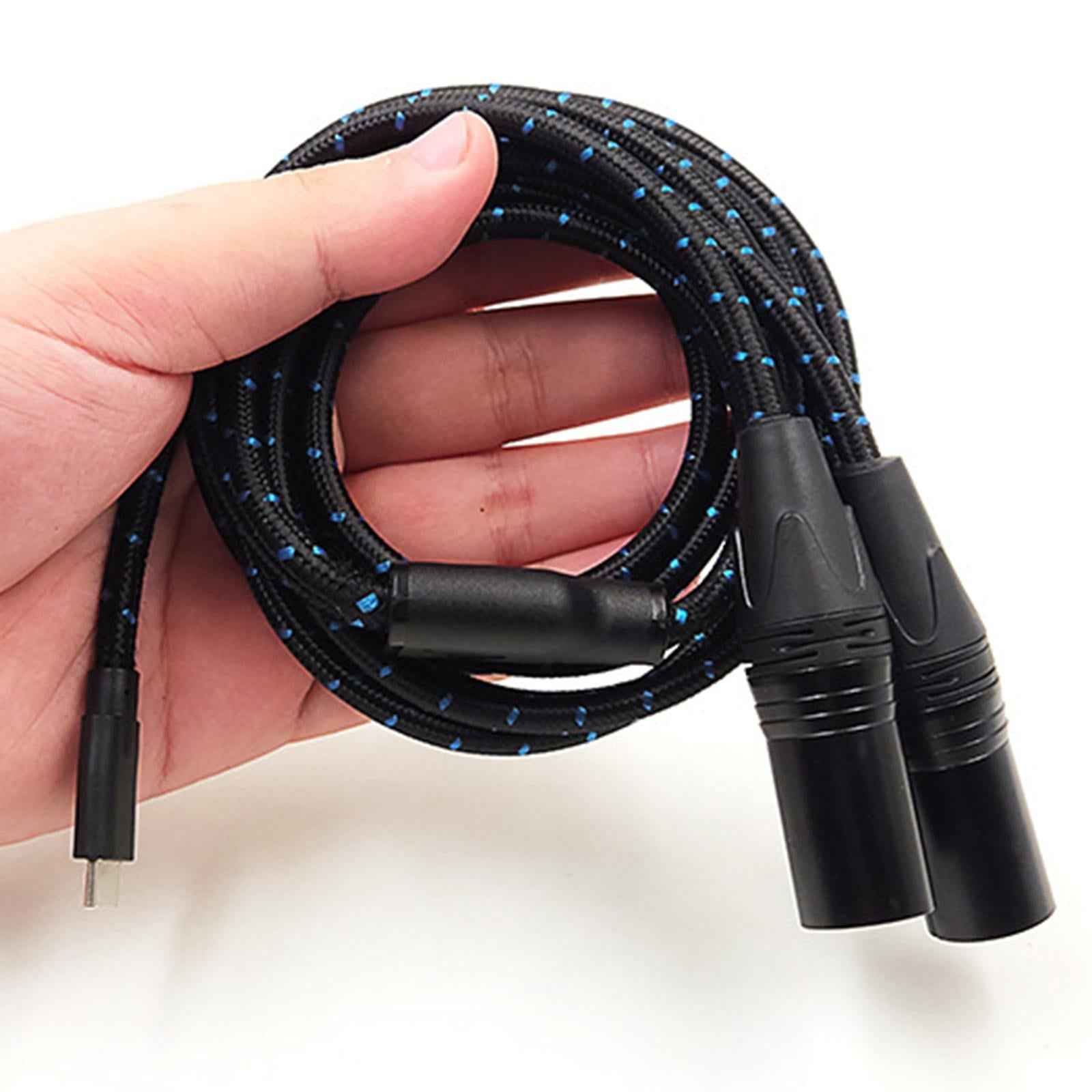 Type C to 2 XLR 3 Pin Type C to XLR Male Male to Male USB C to 2 XLR Male 50cm