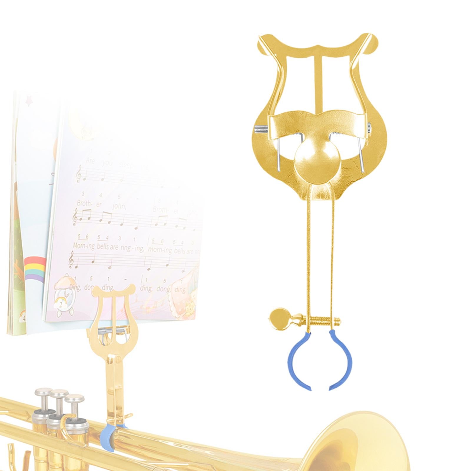 Clarinet Lyre Holder Lightweight Metal Clarinet Marching Lyre for Practicing 14.7x2.3x4.6cm