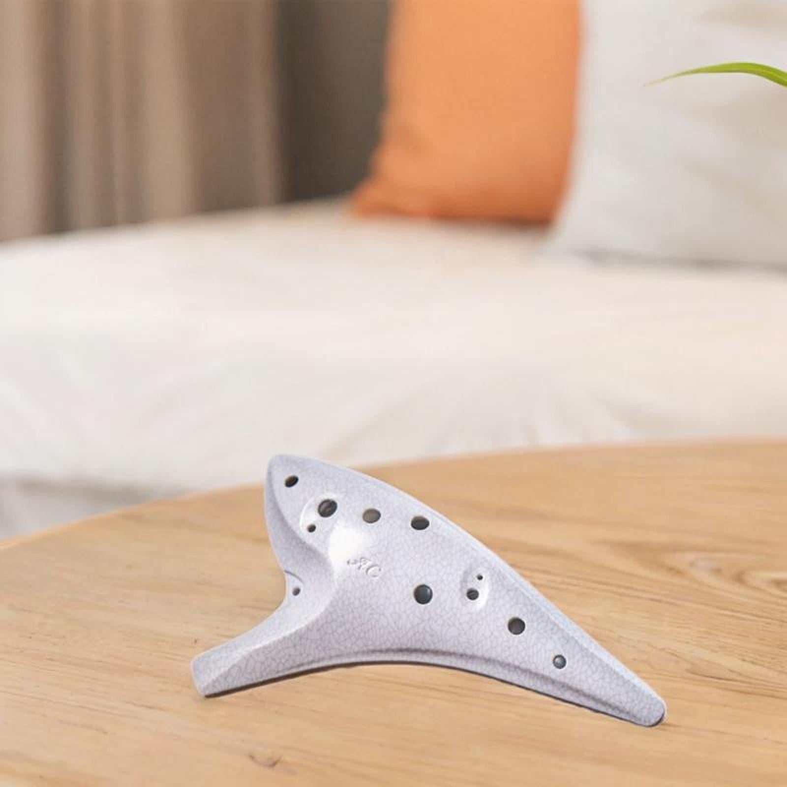 12 Hole Ocarina Accessories with Storage Bag for Girls Beginners Adults white