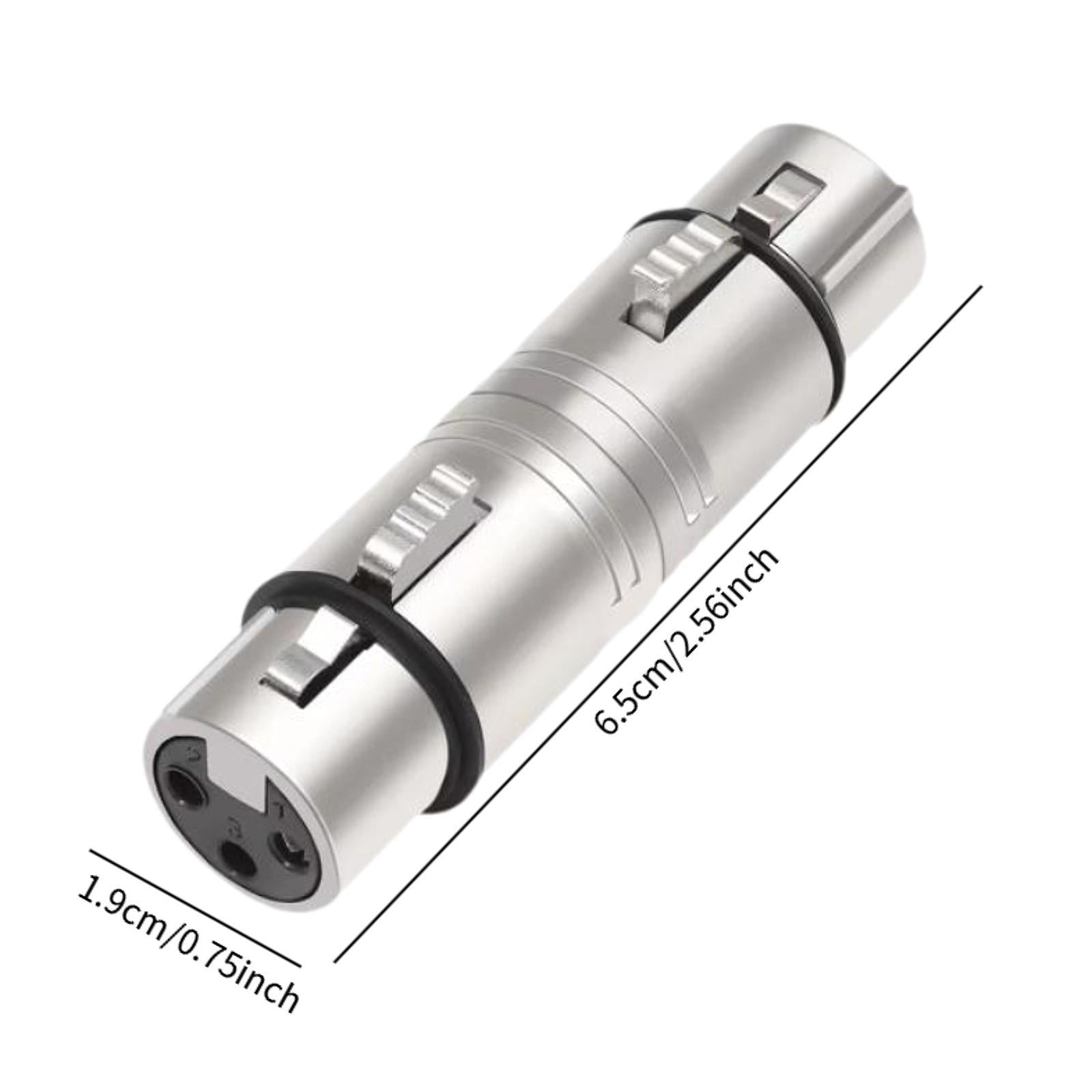 2 Pieces XLR Adapters XLR Female to Female for Entertainment DJ Party Studio