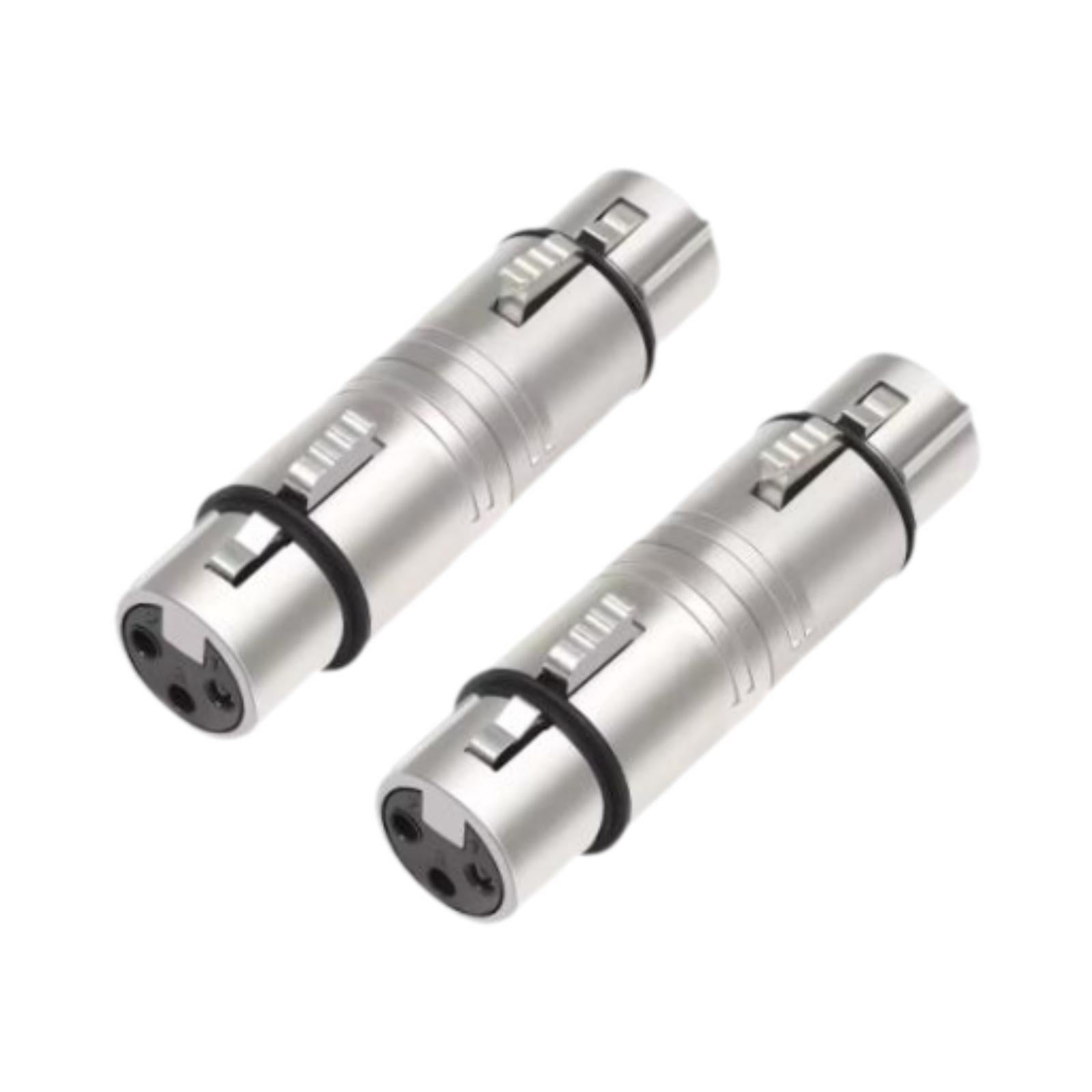 2 Pieces XLR Adapters XLR Female to Female for Entertainment DJ Party Studio
