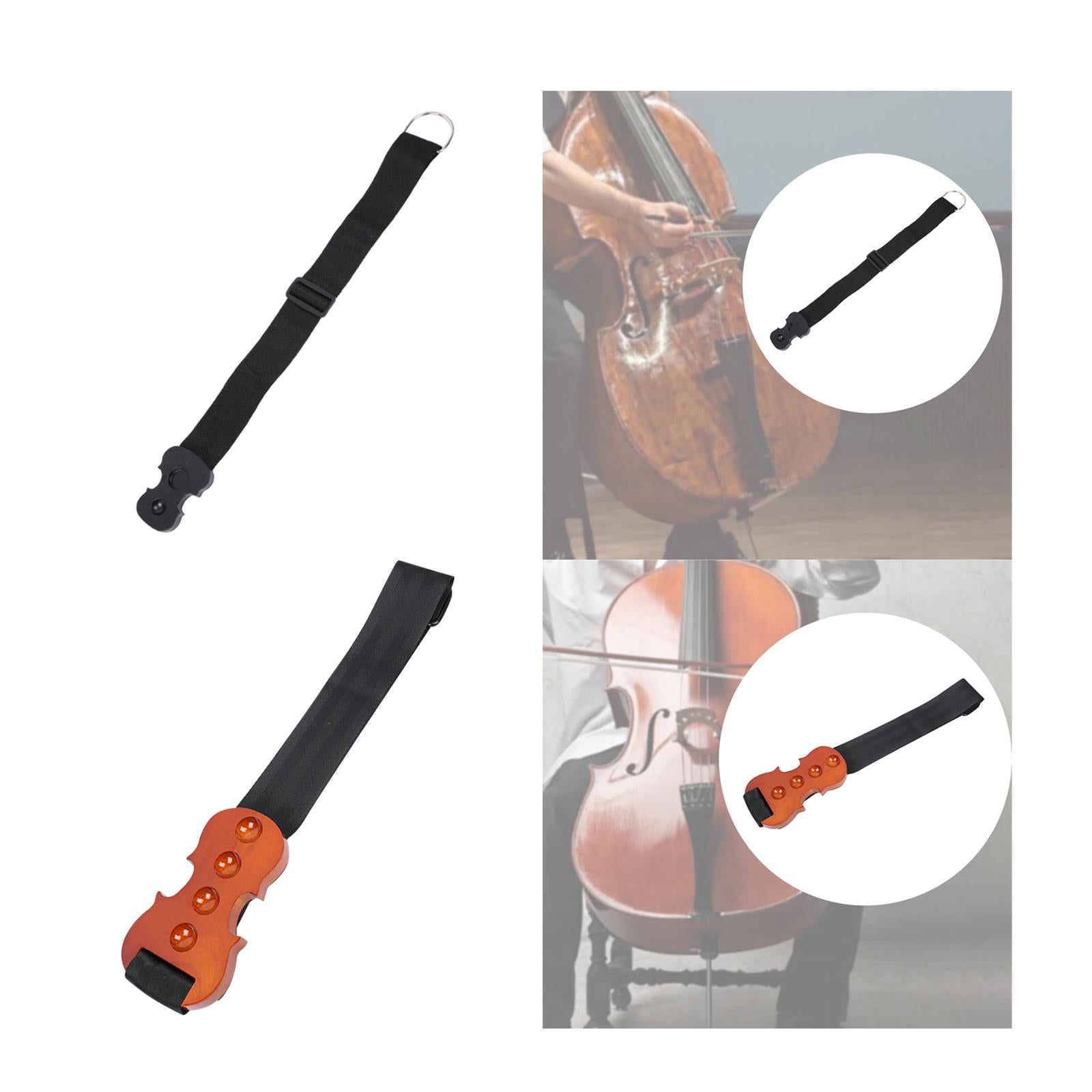 Cello Non Slip Pad Adjustable Thickened Versatile Use Instrument Accessories black