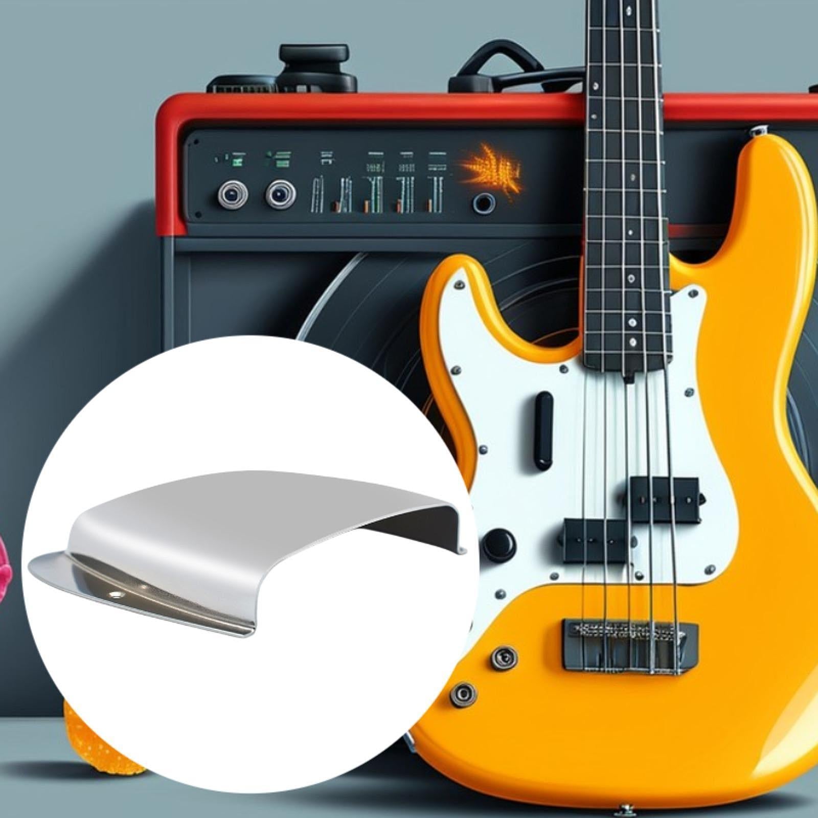 Bass Bridge Cover Stringed Musical Instrument Accessory Shell Aluminum Alloy Argent