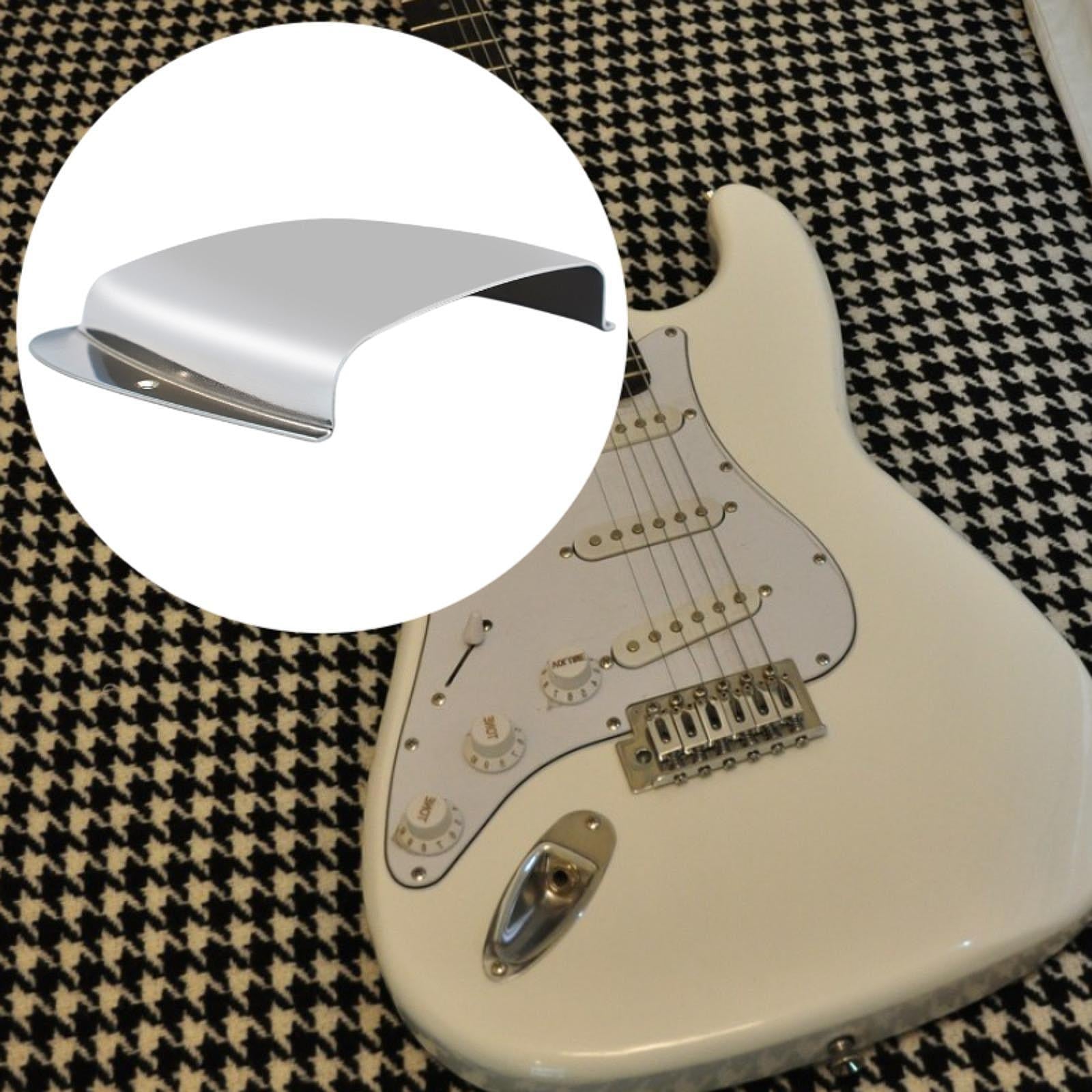 Bass Bridge Cover Stringed Musical Instrument Accessory Shell Aluminum Alloy Argent