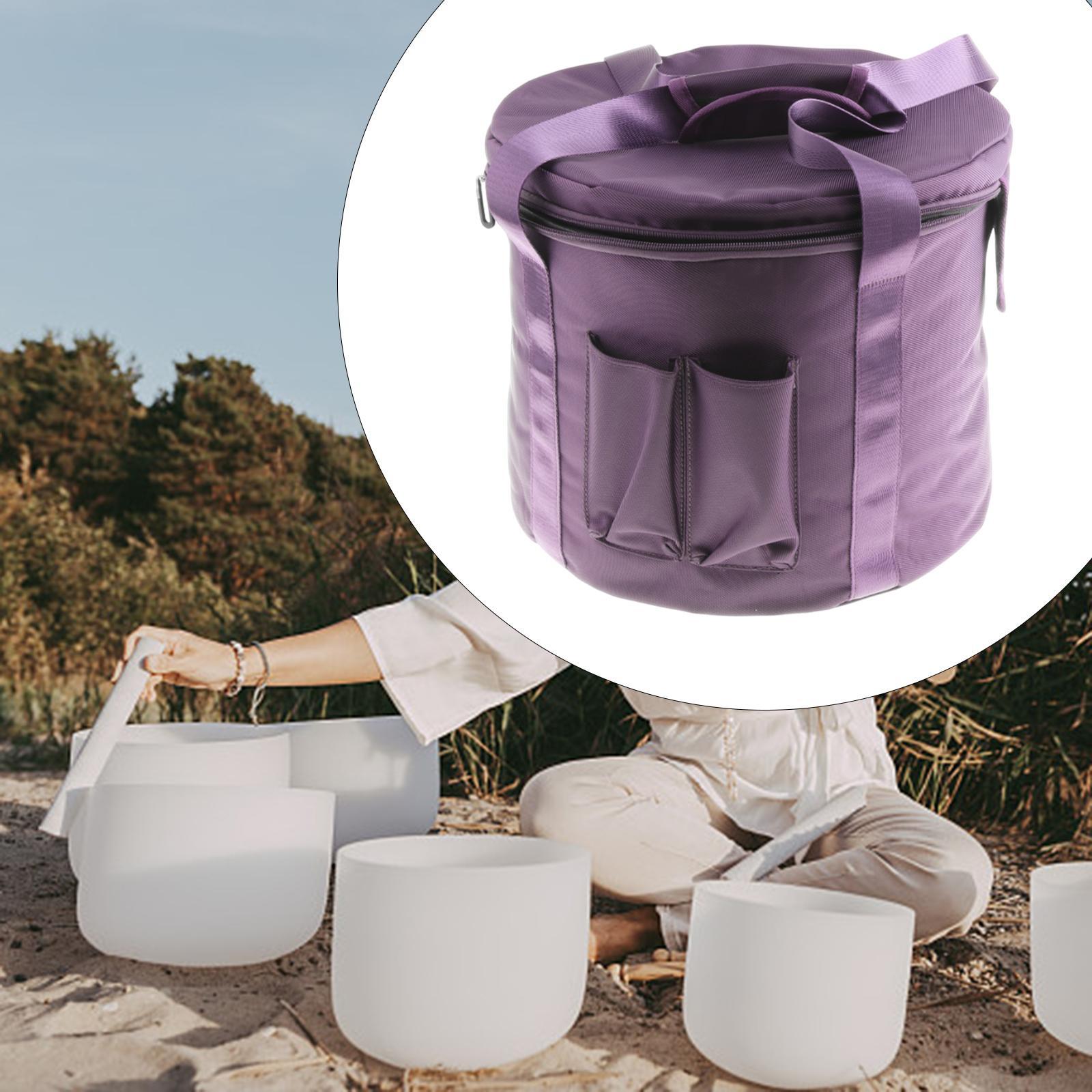 Crystal Singing Bowls Carry Case Travel Bag for Traveling Camping Meditation 13 inch