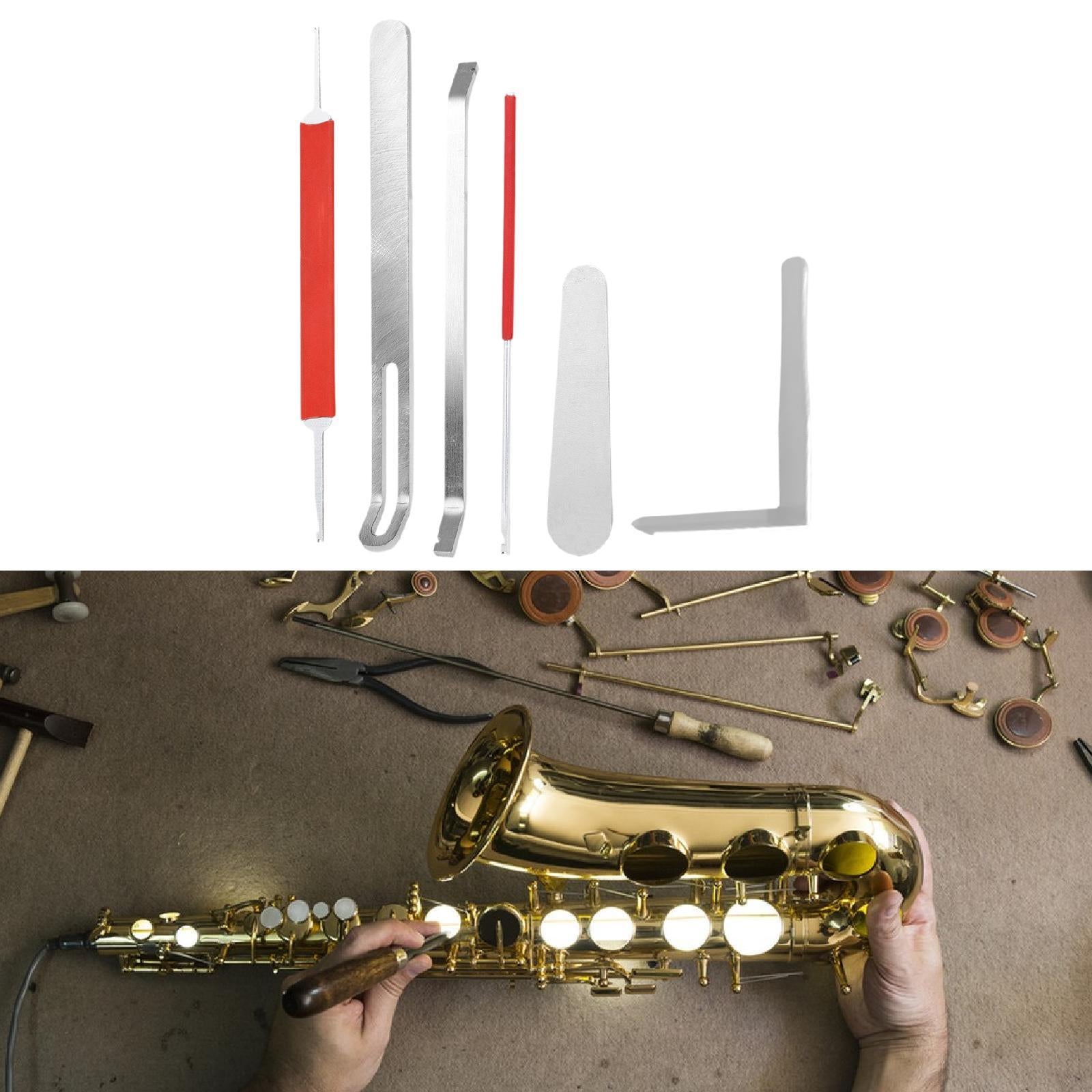 6 Pieces Saxophone Repair Tool Premium Sturdy for Sax/clarinet/flute/piccolo