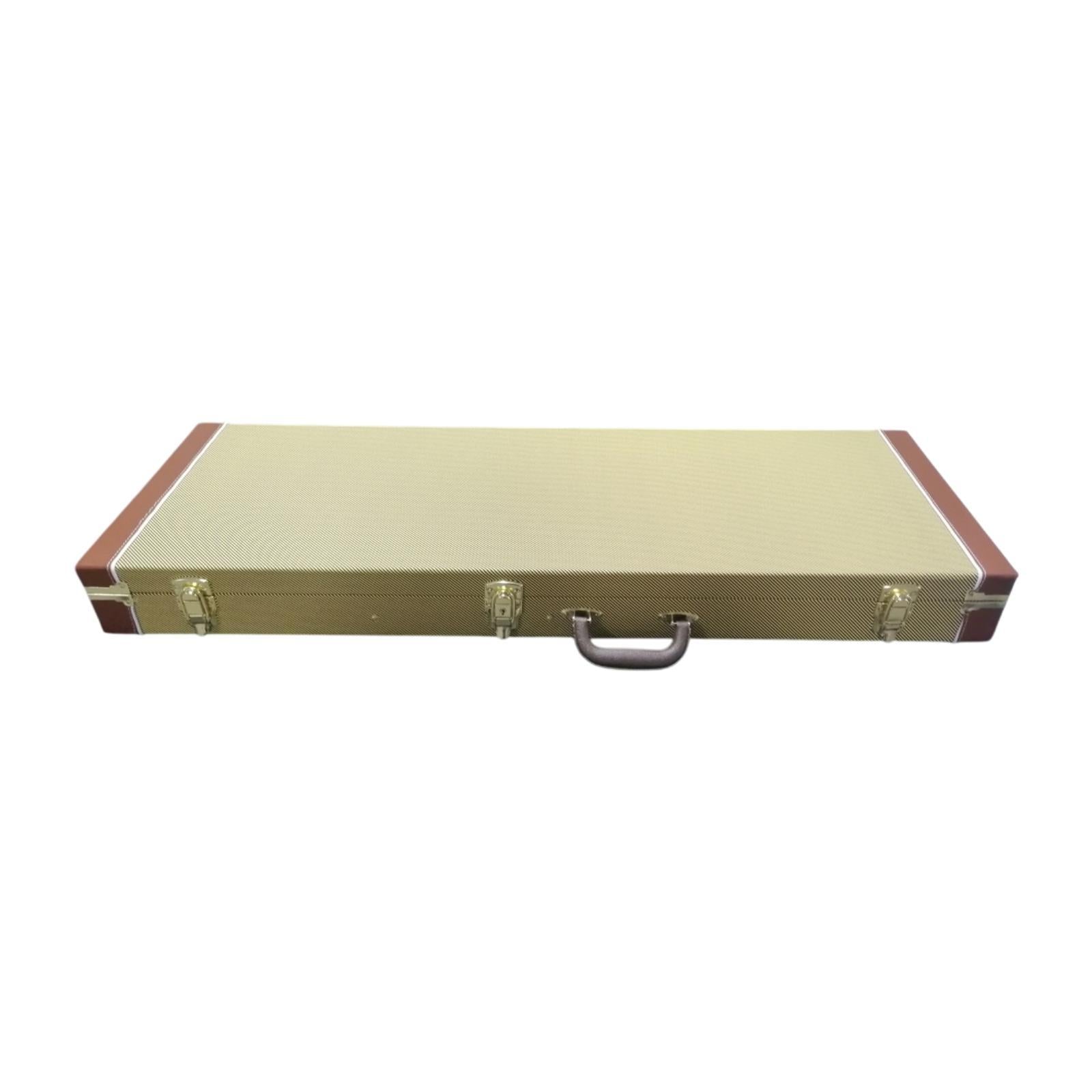 Electric Bass Case Protective with Handle Hardshell for Electric Bass Guitar Red Lining
