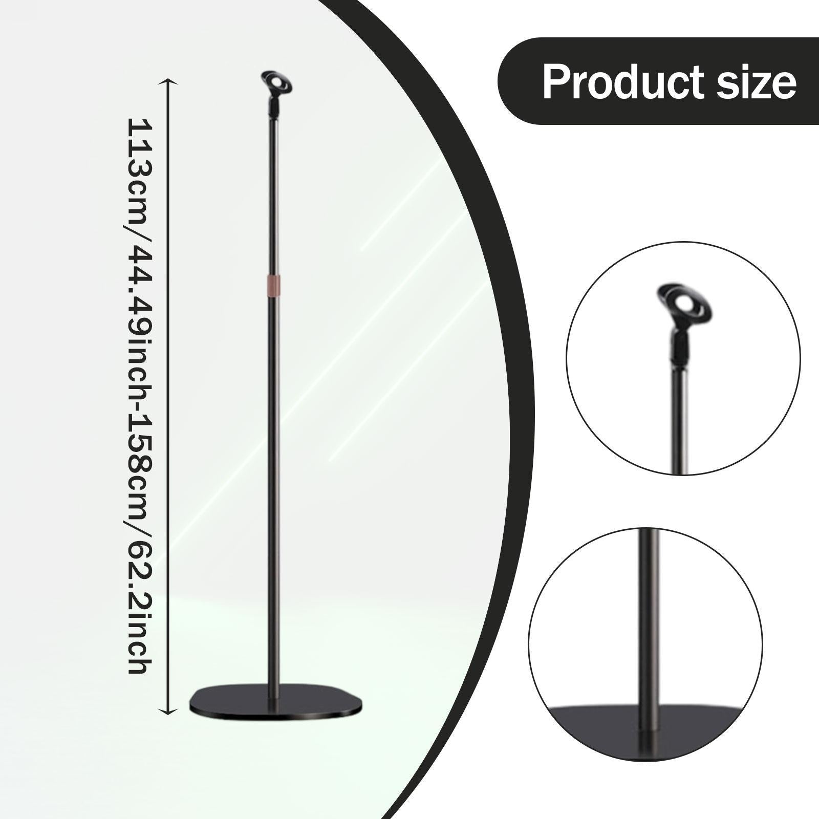 Mic Stand Stability Floor Standing Mic Holder for Wedding Podcasters Singing