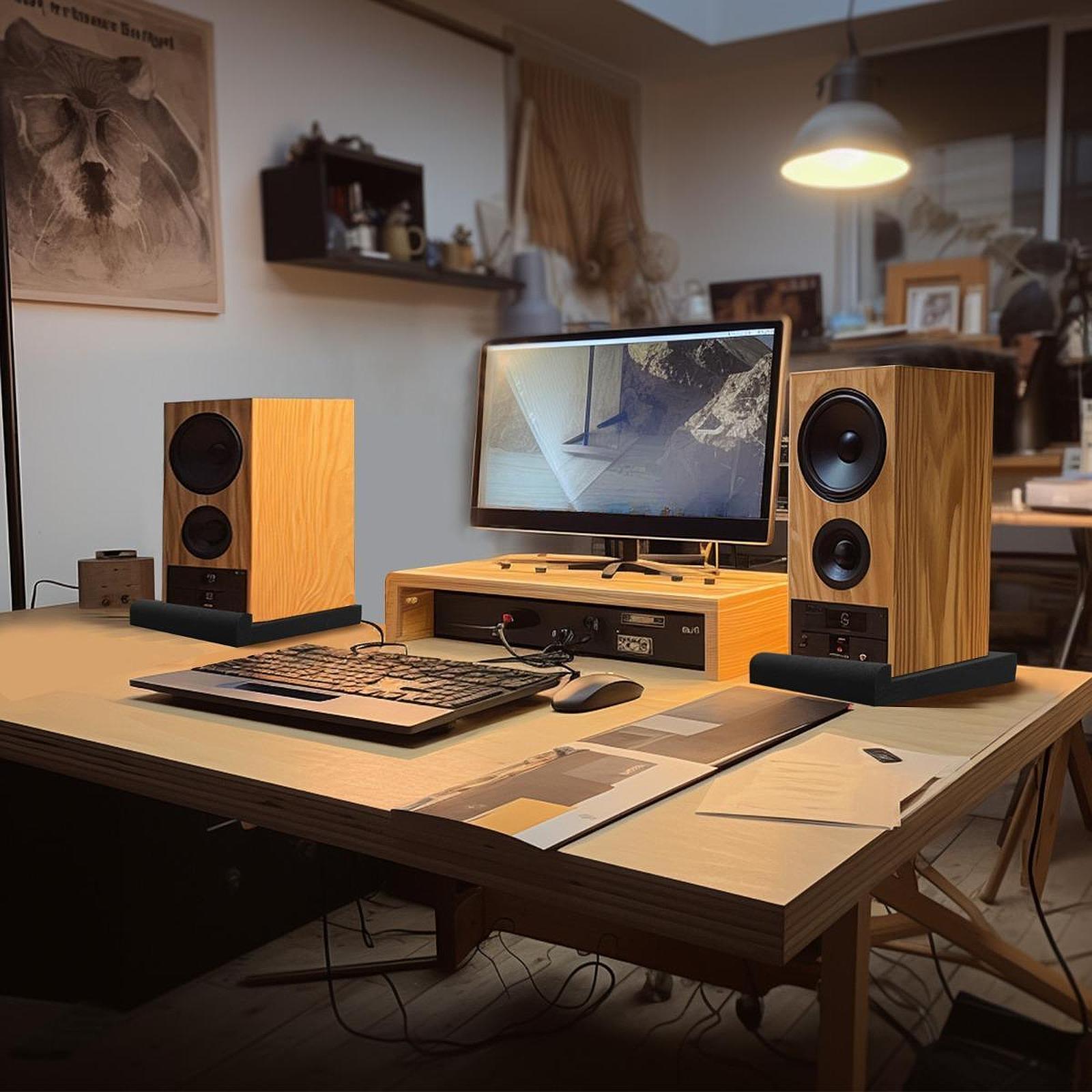 Studio Monitor Isolation Pad Dampening Acoustic Stands Foam Sound Insulation S