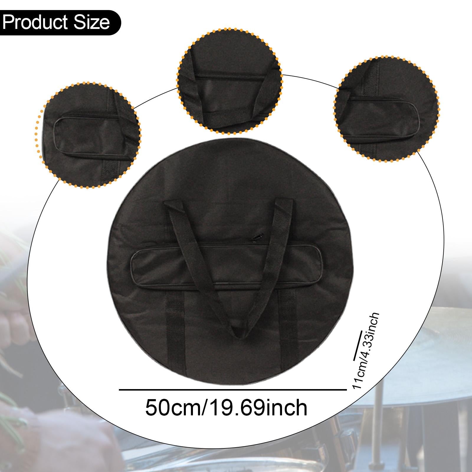 Cymbal Gig Bag Percussion Instruments with Carry Handle Carry Case 50cmx11cm