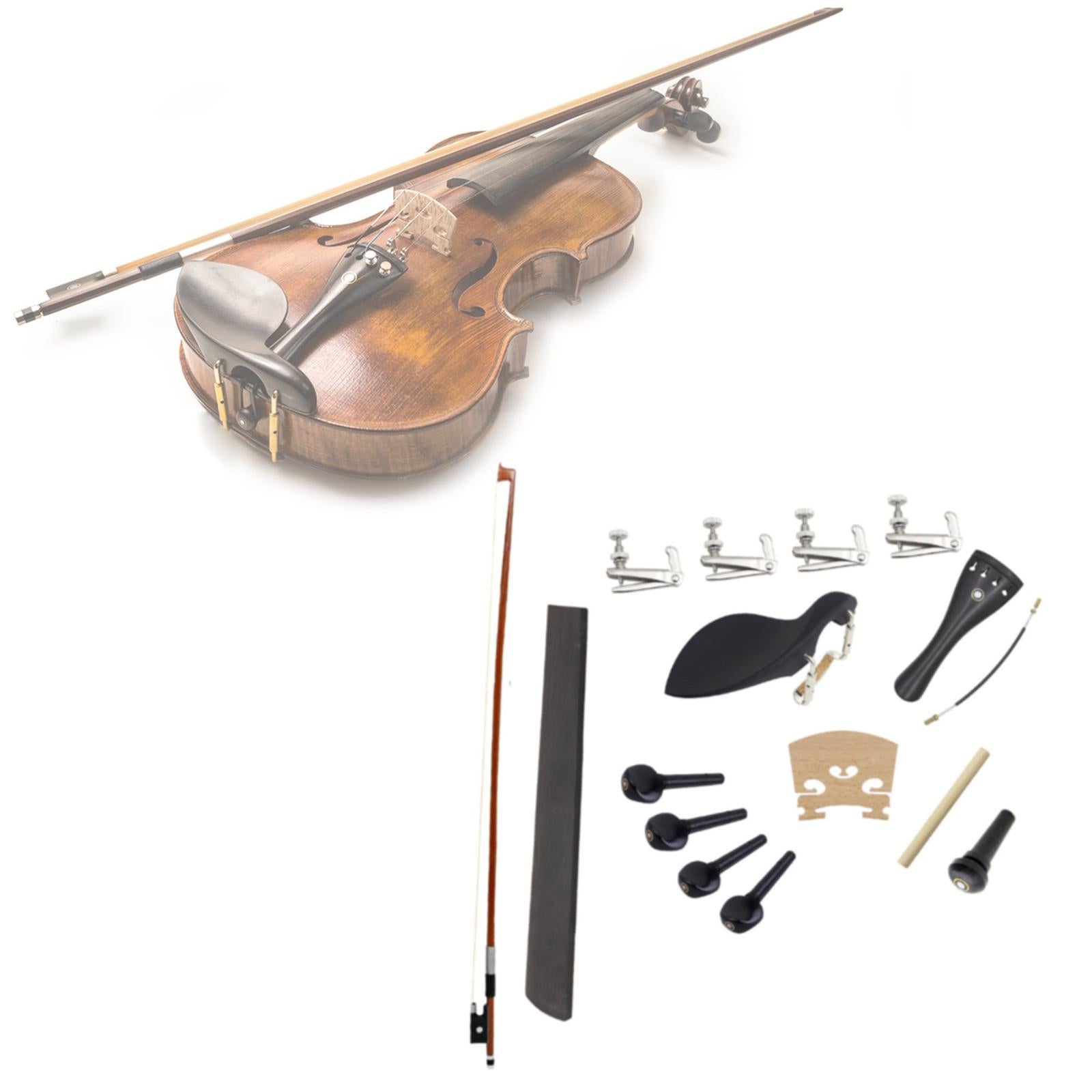 Violin Accessories Kit Bow Sound Post Endpin Sturdy Professional Fingerboard Style B