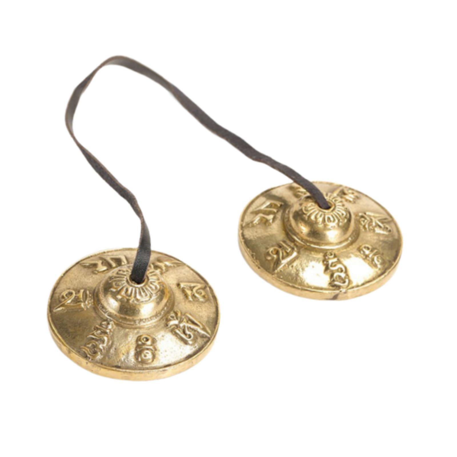 Tibetan Tingsha Cymbals 6.5cm Diameter Easy to Play Tibetan Meditation Bells B