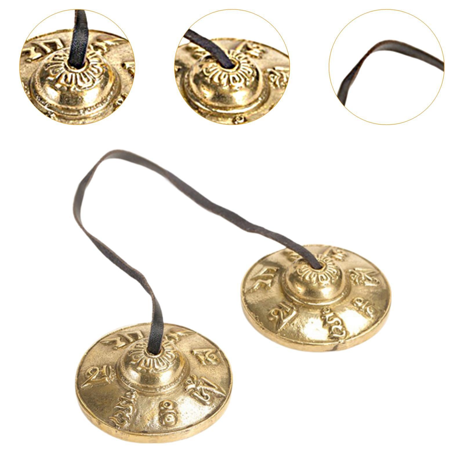 Tibetan Tingsha Cymbals 6.5cm Diameter Easy to Play Tibetan Meditation Bells B