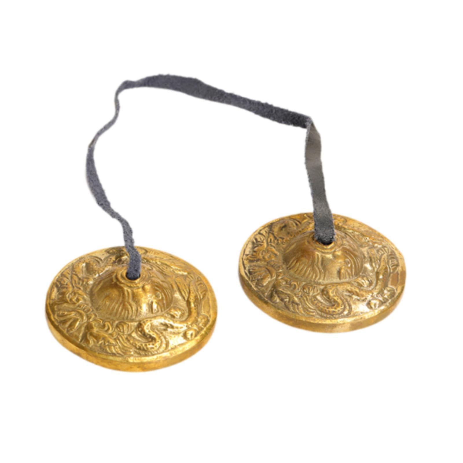 Tibetan Tingsha Cymbals 6.5cm Diameter Easy to Play Tibetan Meditation Bells C