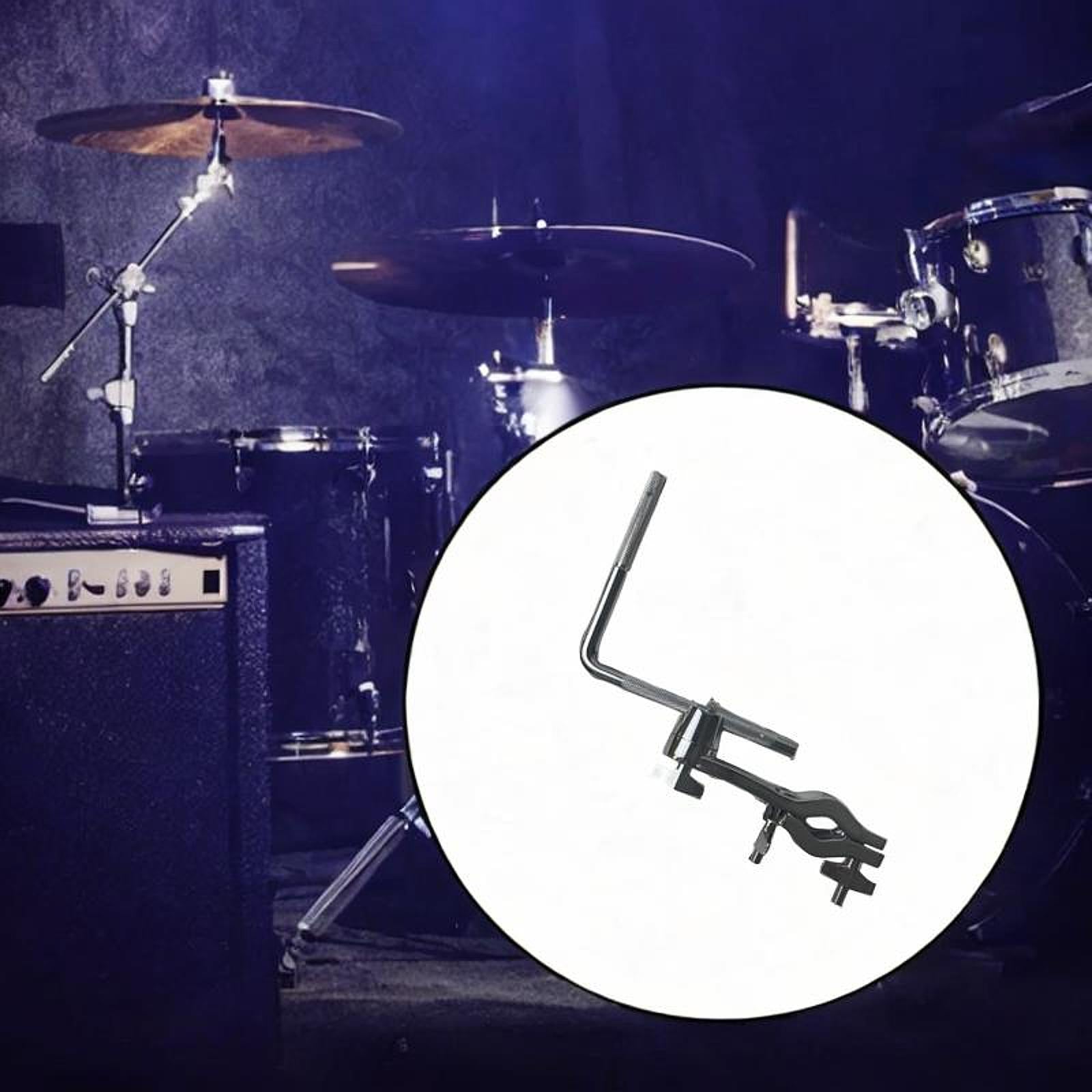 Cowbell Mount Clamp with Rod Practice Tool Drum Mounting Bracket for Cowbell