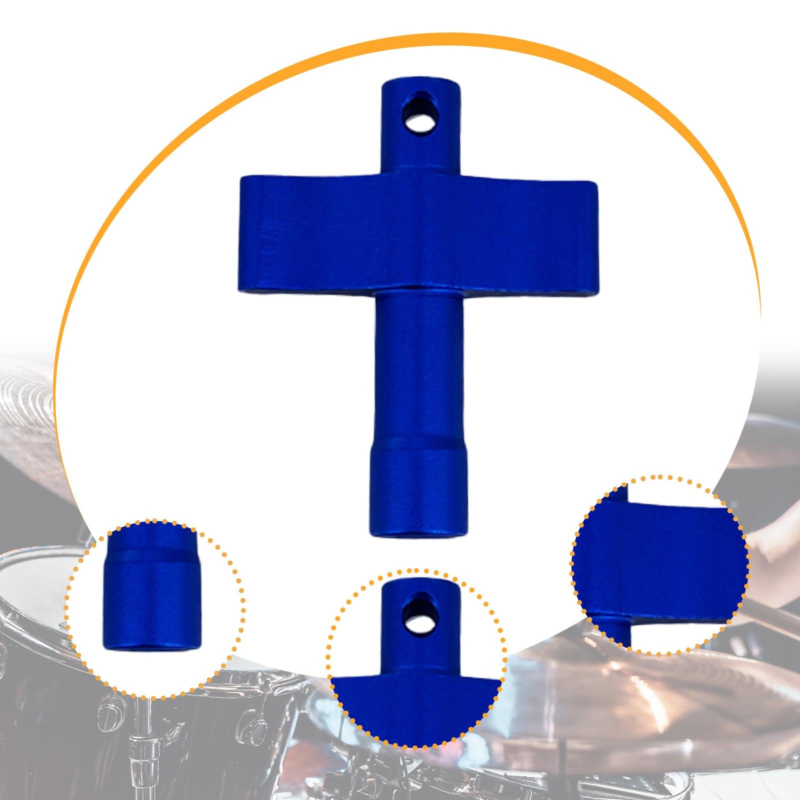 Drum Key Ergonomic for Drummer Sturdy T Shaped Hardware Tool Drum Tuning Key blue