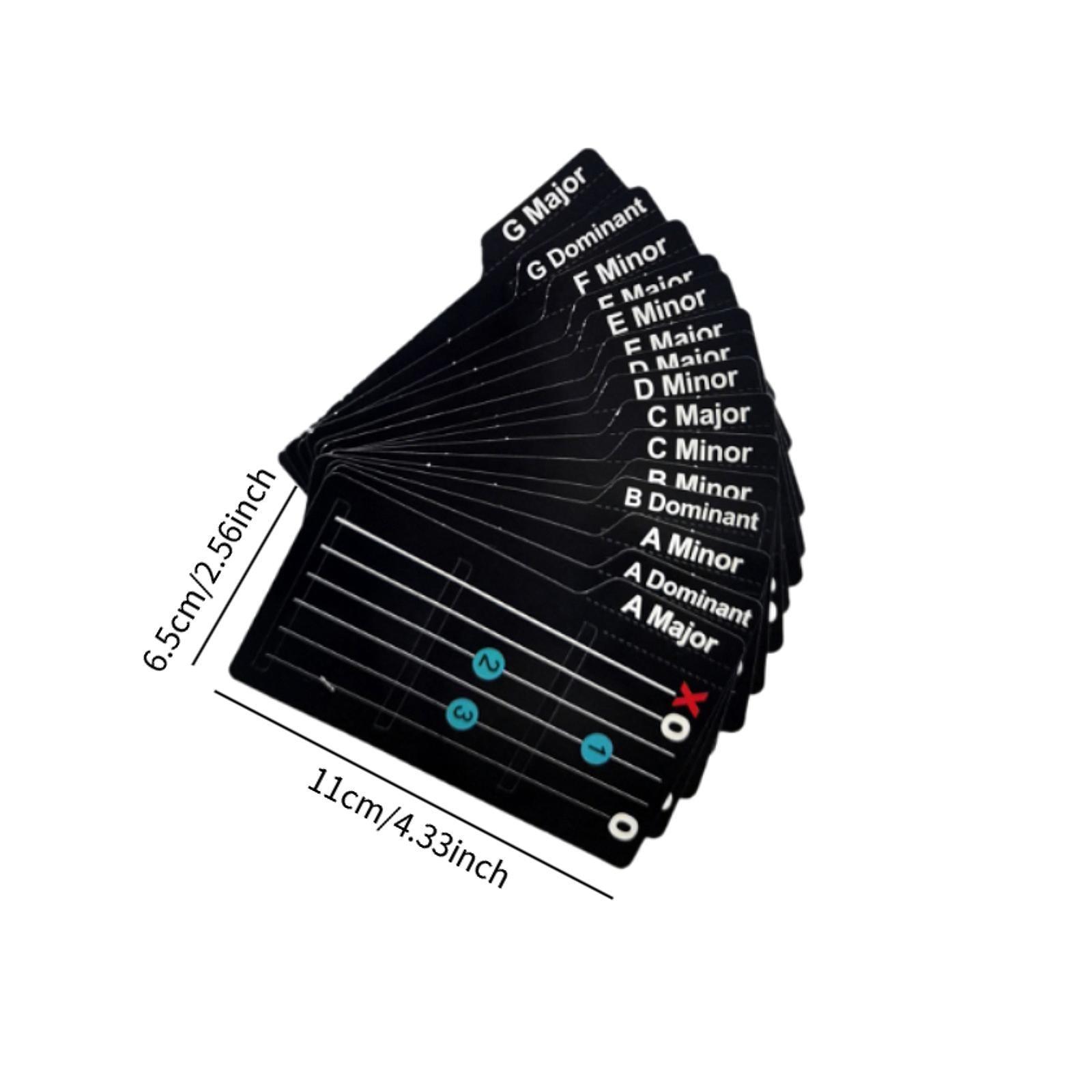 15Pcs Guitar Learn Cards Accessories Easy Read Training Aid for Starter Gift