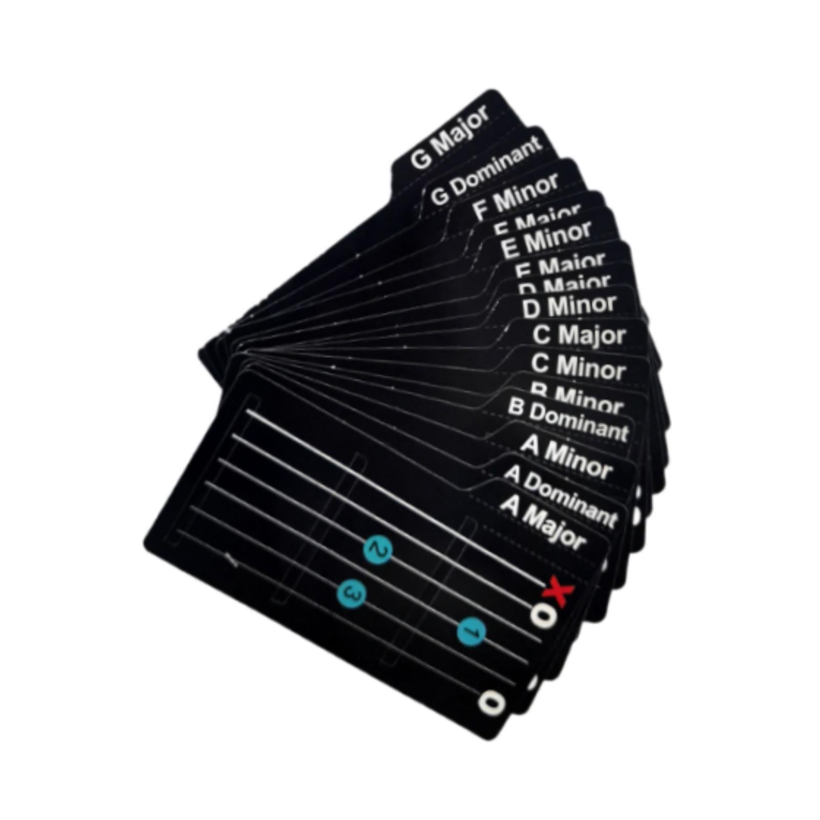 15Pcs Guitar Learn Cards Accessories Easy Read Training Aid for Starter Gift