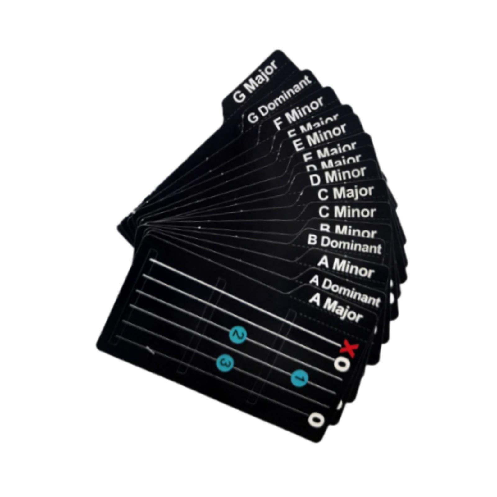 15Pcs Guitar Learn Cards Accessories Easy Read Training Aid for Starter Gift