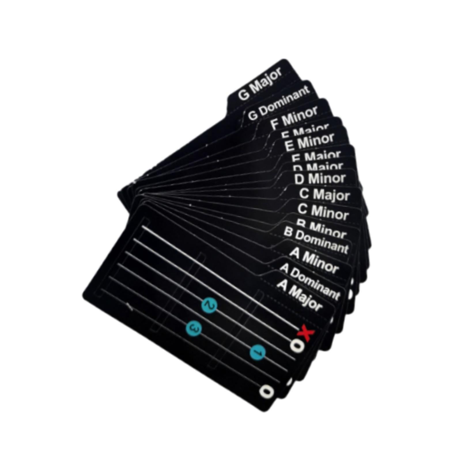 15Pcs Guitar Learn Cards Accessories Easy Read Training Aid for Starter Gift