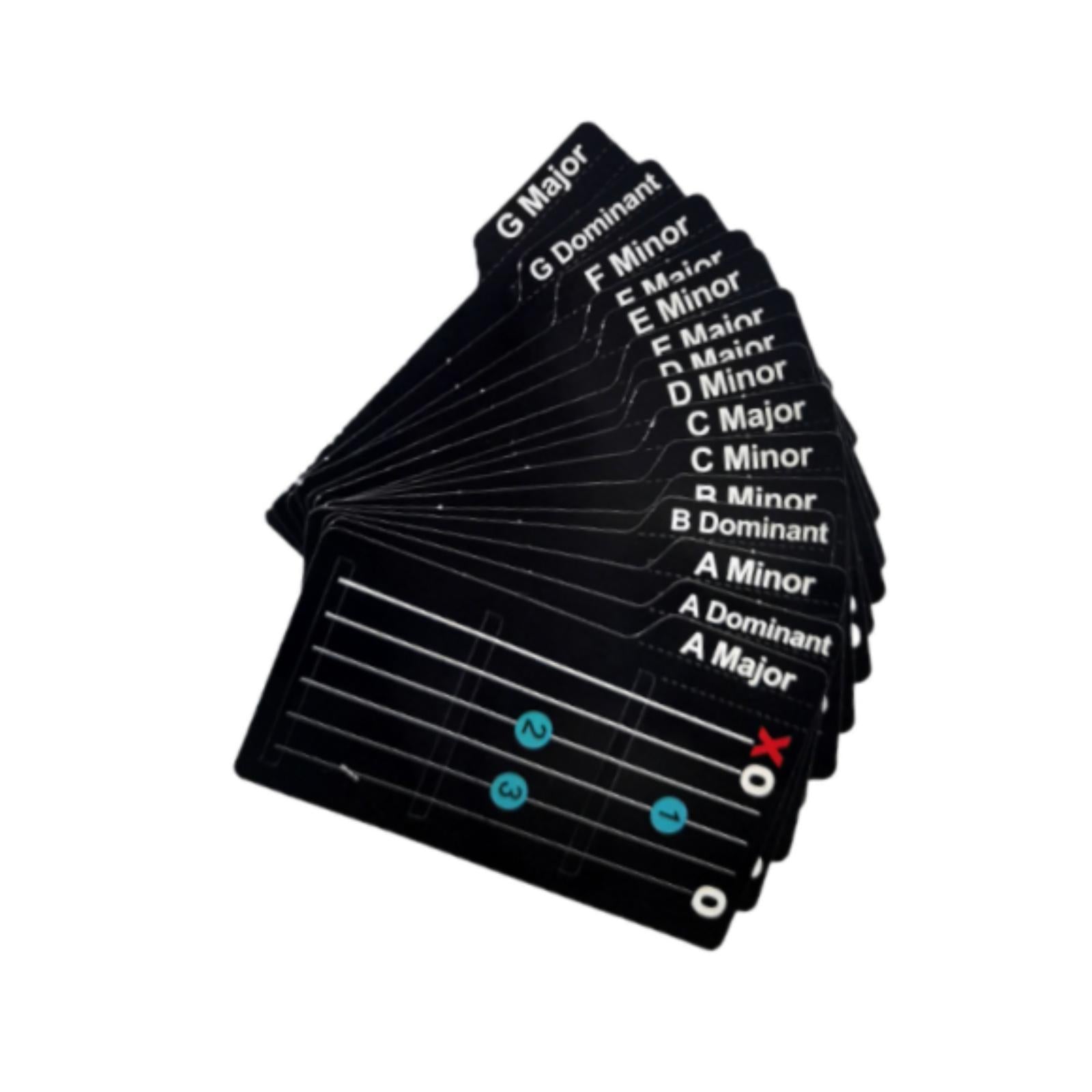 15Pcs Guitar Learn Cards Accessories Easy Read Training Aid for Starter Gift