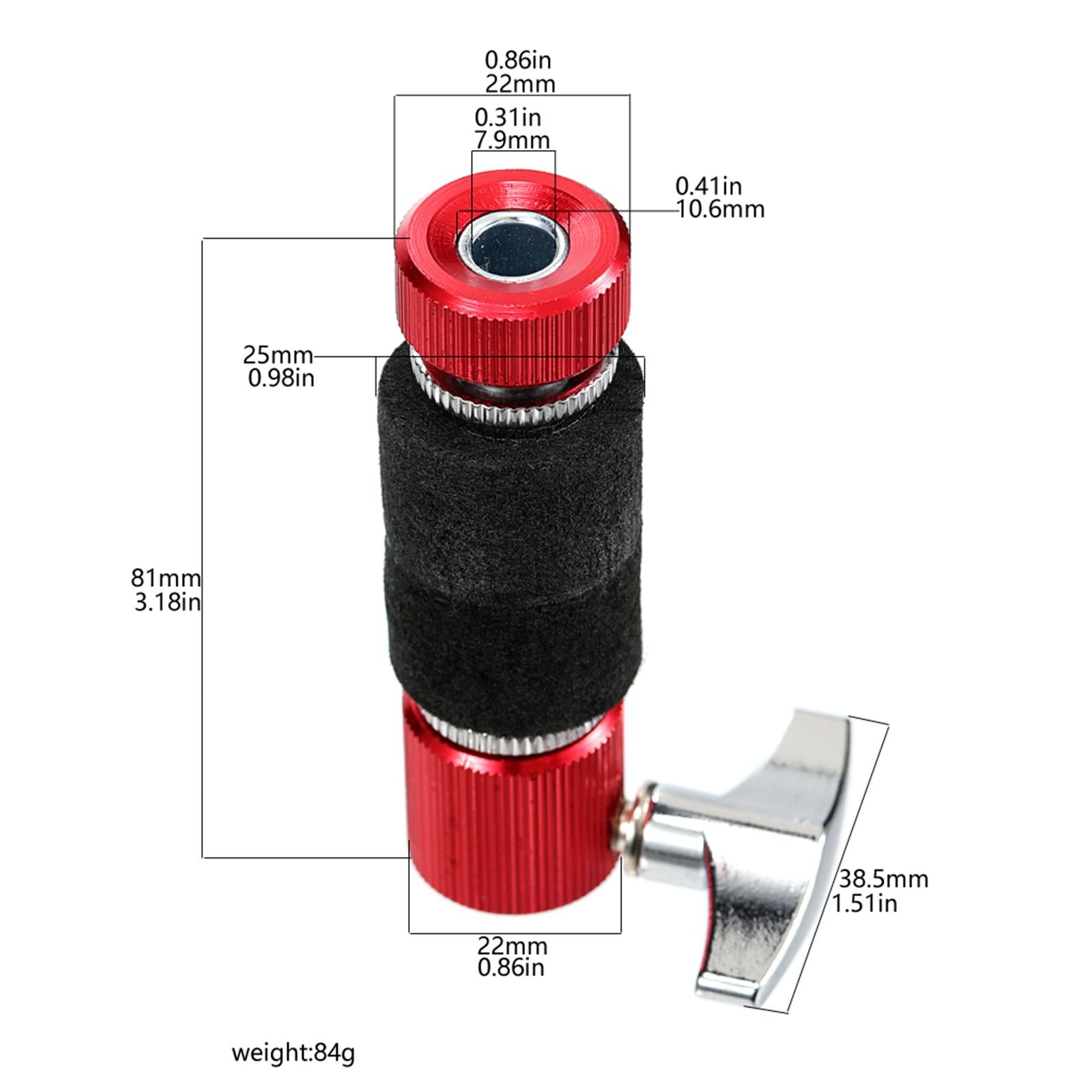 Hi Hat Clutch Portable Replacement Sturdy Jazz Drum Clutch for Cymbal Player Red