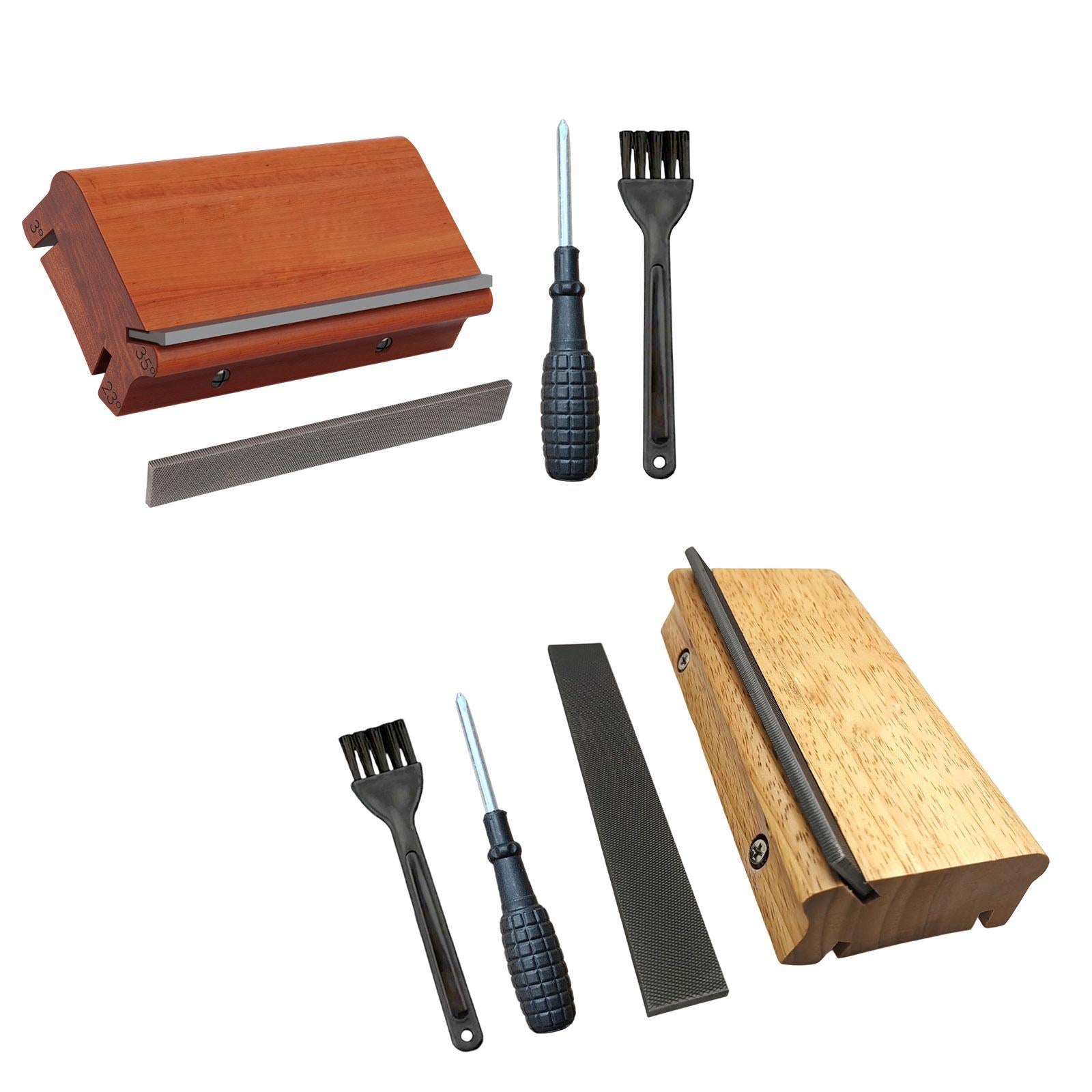 3 23 35° Guitar Fret End Beveling File for Edge Profiling Rounding Deburring Brown