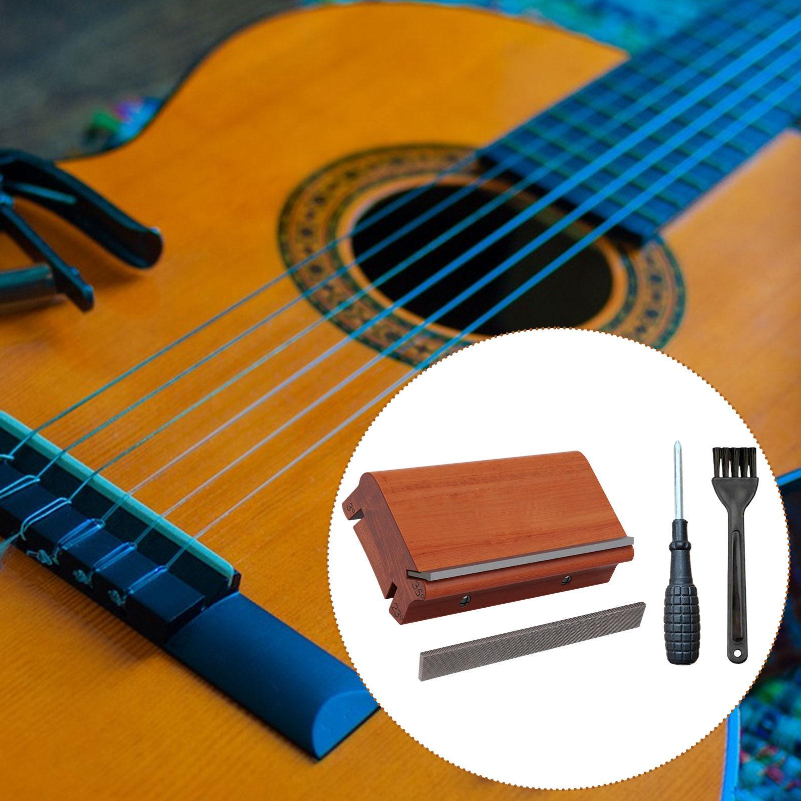 3 23 35° Guitar Fret End Beveling File for Edge Profiling Rounding Deburring Brown