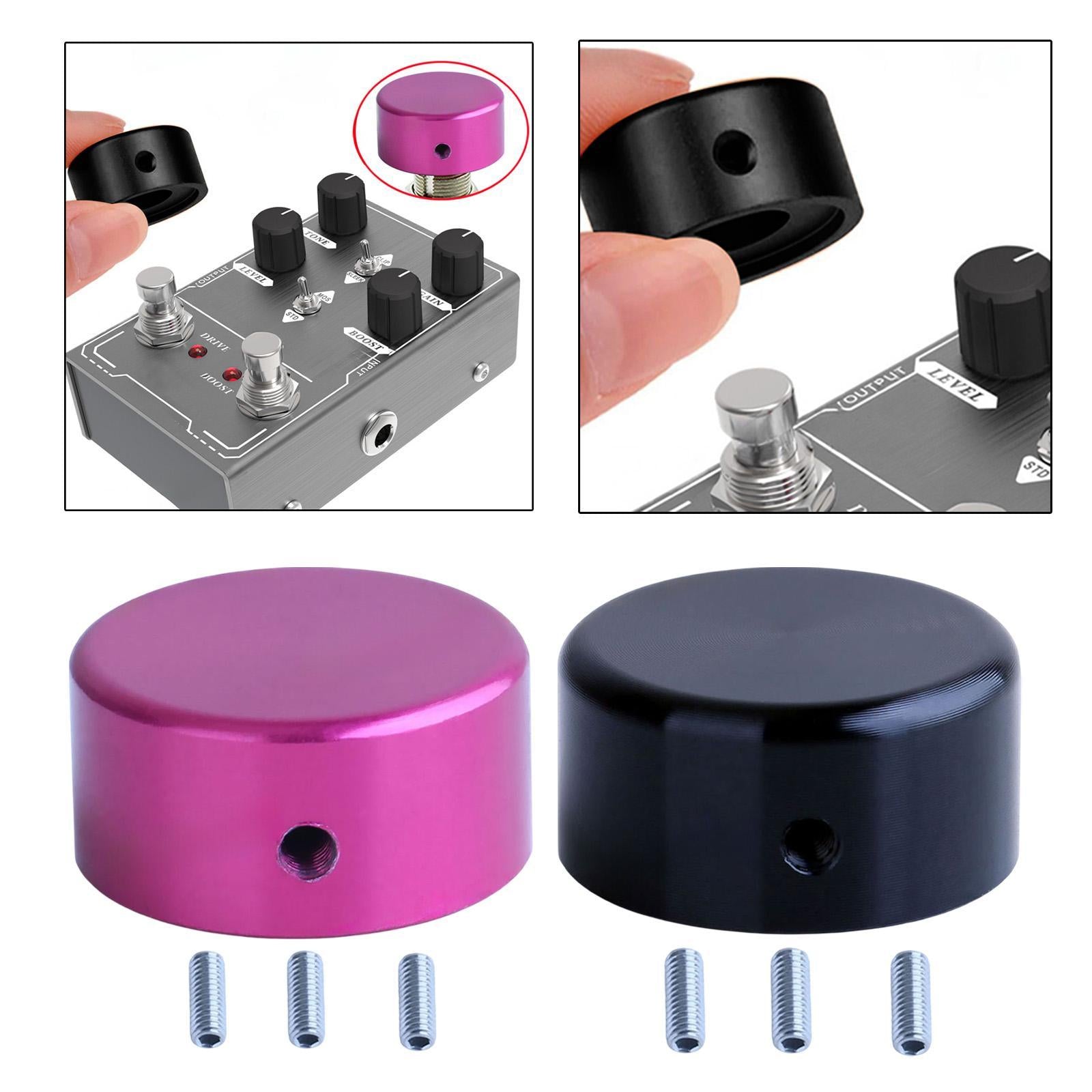 Guitar Effects Pin Cap Easy to Install Pedal Box Foot Knob for Effect Pedals Purple