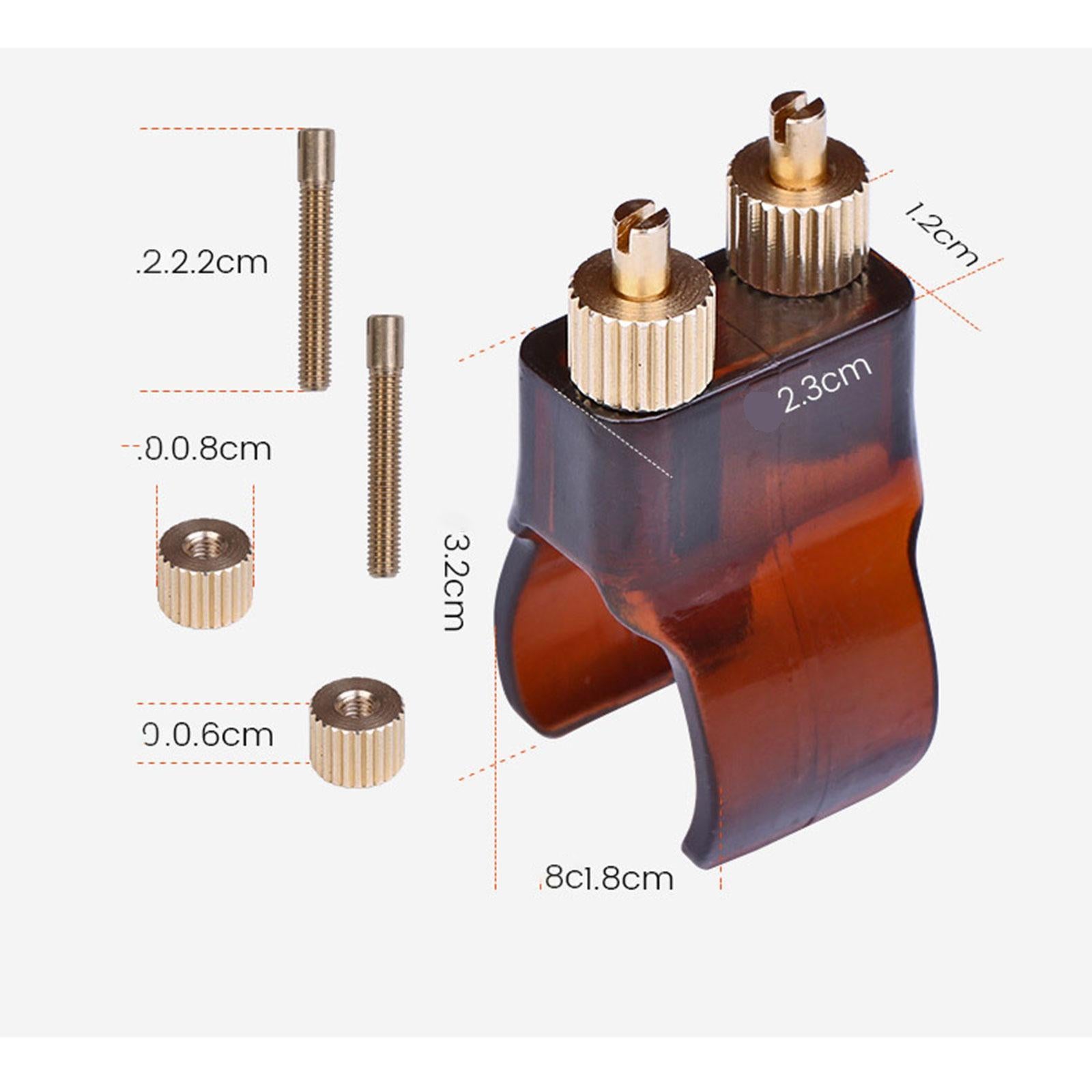 2 Pieces Erhu Fine Tuner Lightweight Brown Professional Tuning Hardware Tool