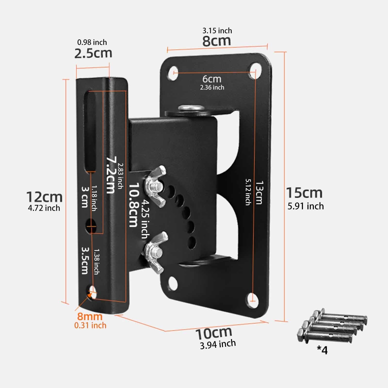2x Speaker Wall Mount Audio Shelf Speaker Wall Support for KTV Concert Stage