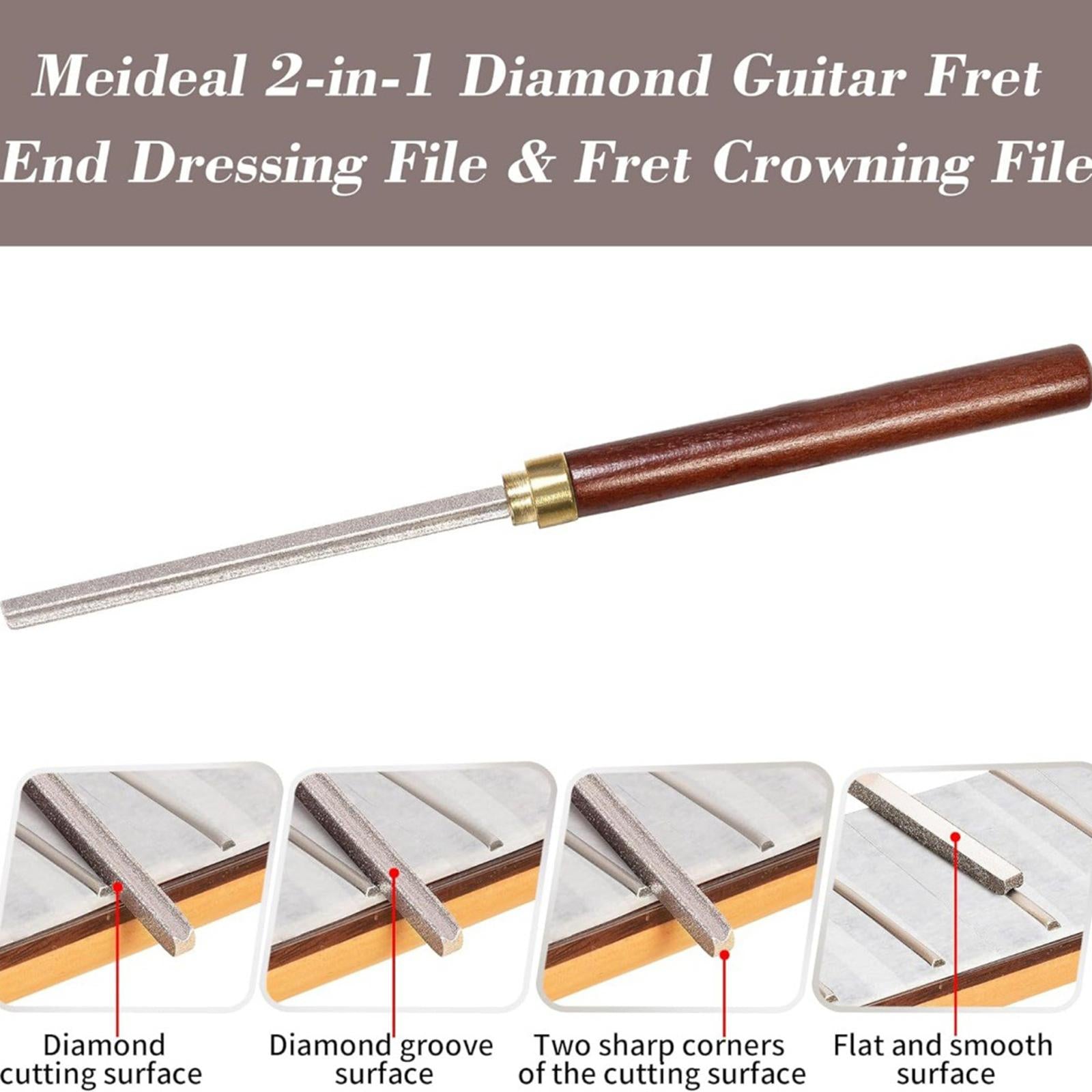 Guitar Fret Crowning Dressing File Guitar Fret End Dressing File for Guitars