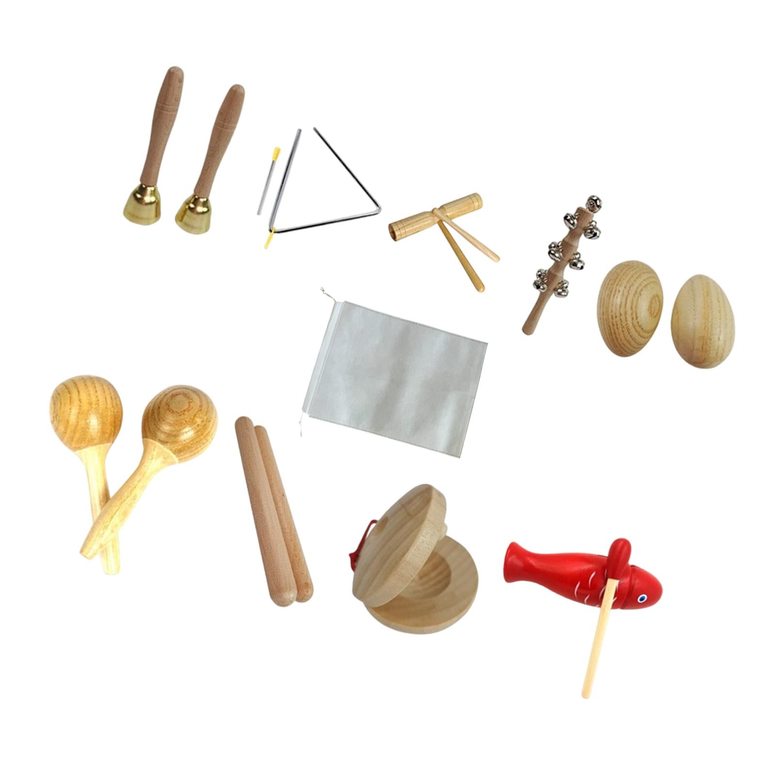 9 Pieces Kids Musical Instruments Set Development Toy Percussion Instruments