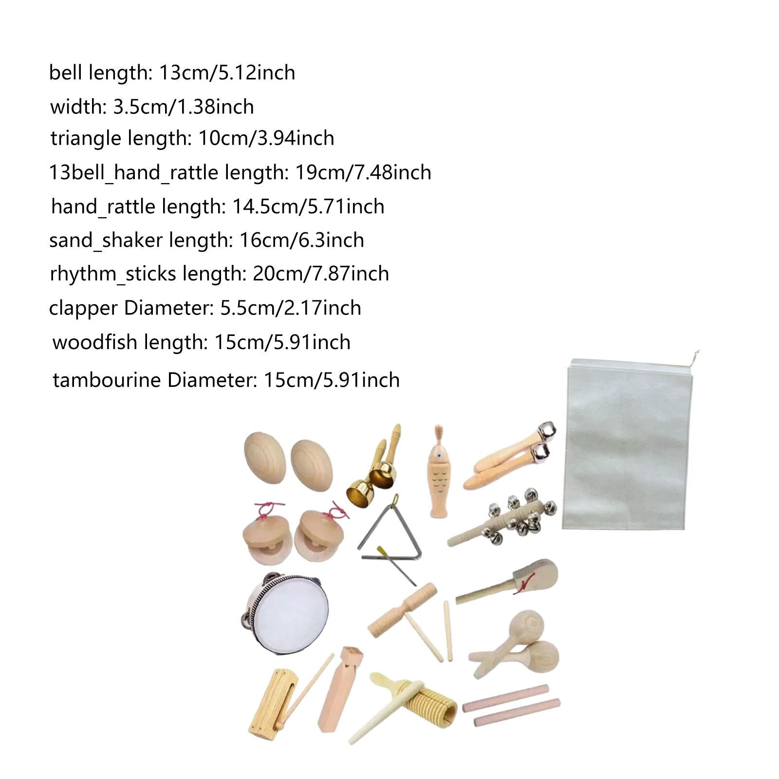 15 Pieces Kids Musical Instruments Set Development Toy Practical Educational