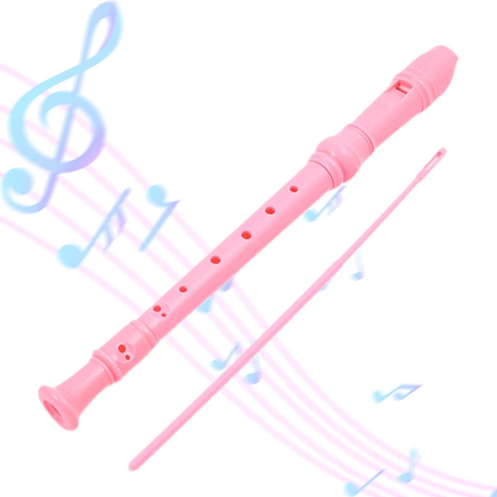 8 Hole Soprano Recorder Compact Gift Flute for Beginners Amateurs pink