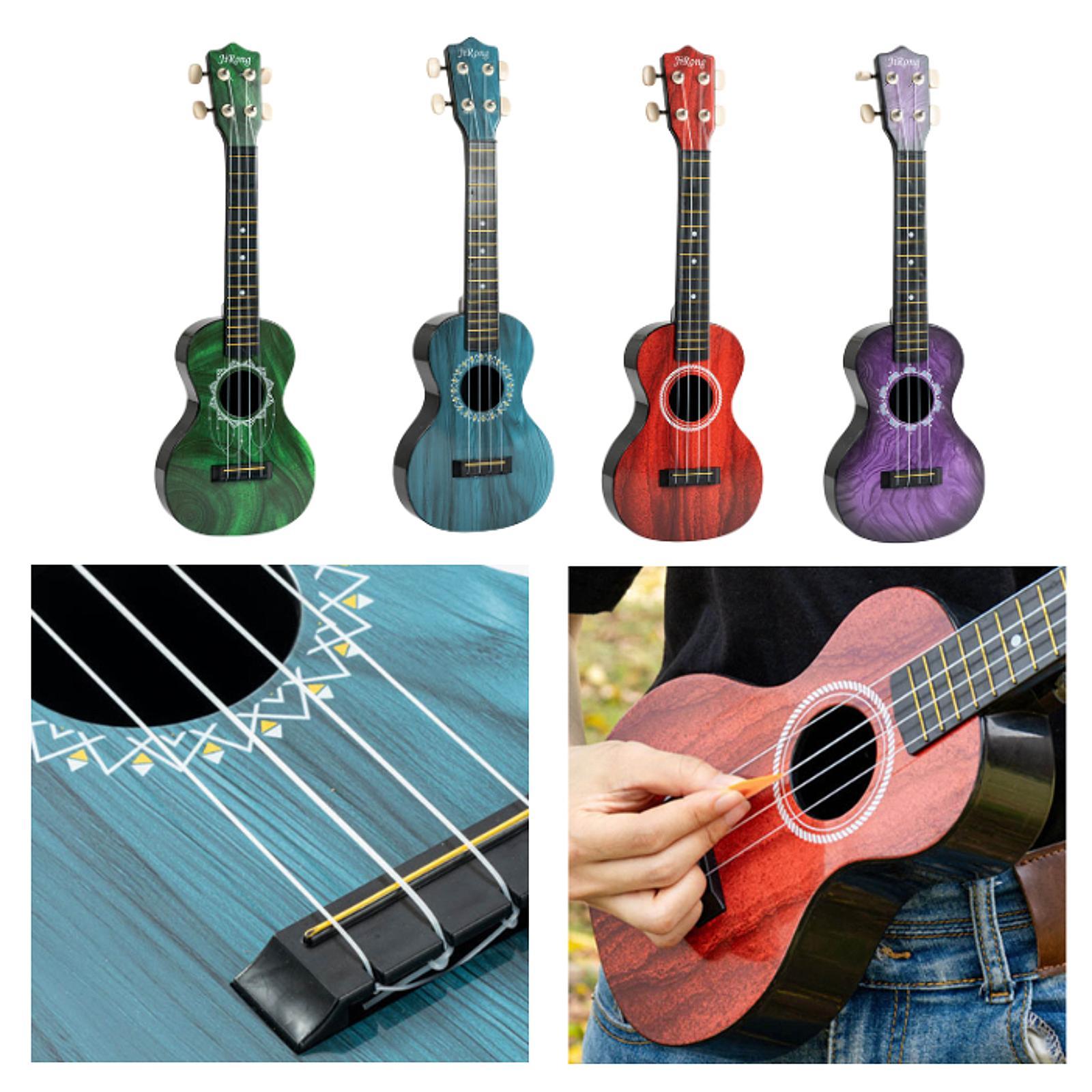 Ukulele Toy Four String Guitar Portable Small Guitar for Aged 3+ Girls Child Green