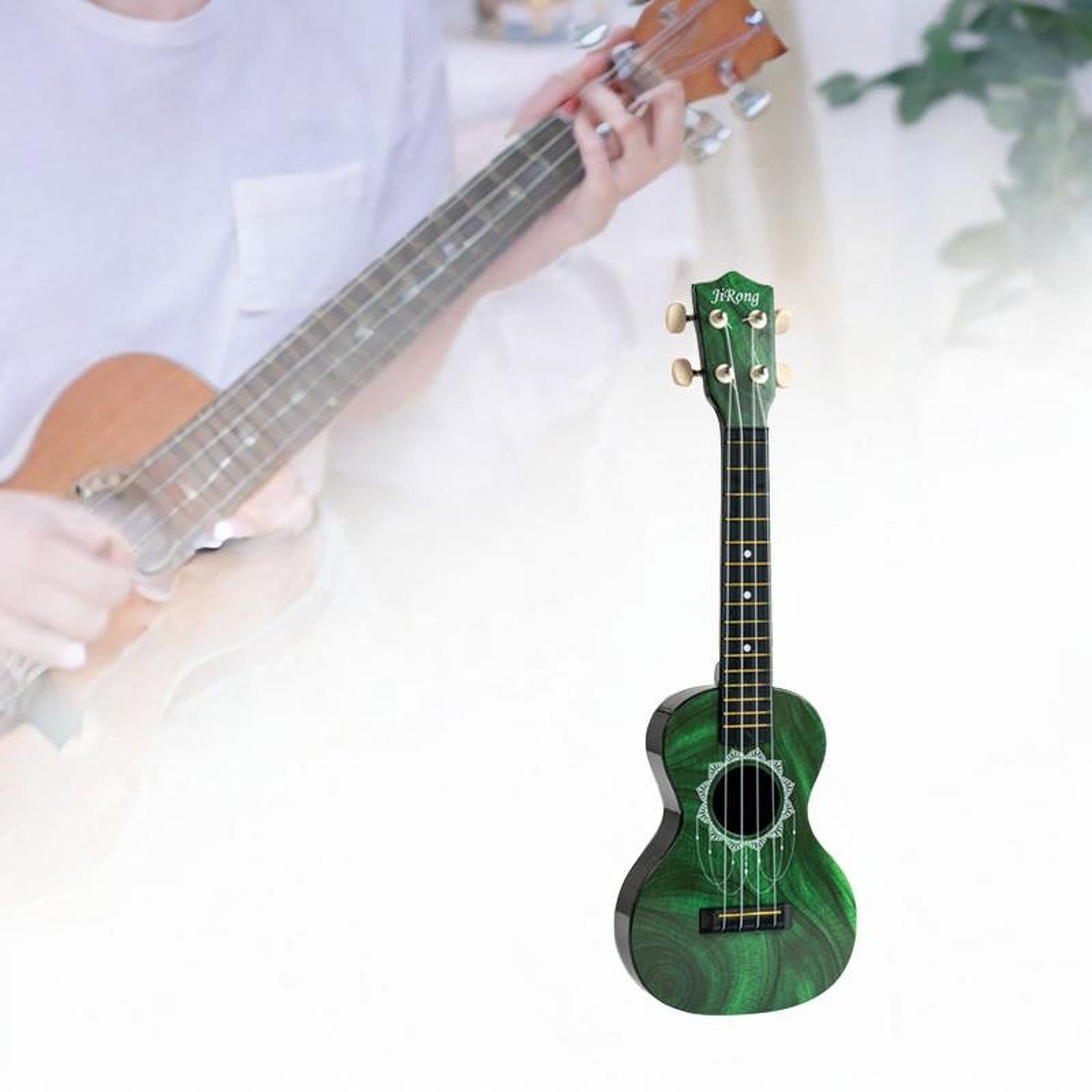 Ukulele Toy Four String Guitar Portable Small Guitar for Aged 3+ Girls Child Green