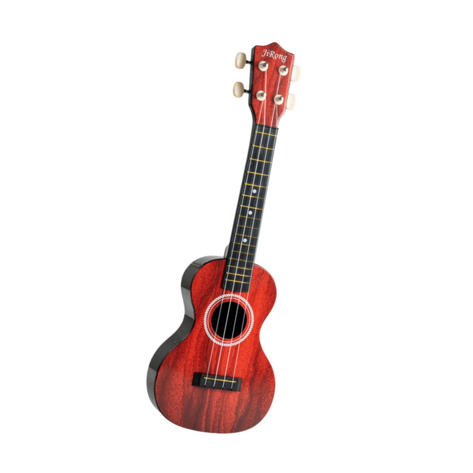 Ukulele Toy Four String Guitar Portable Small Guitar for Aged 3+ Girls Child Red