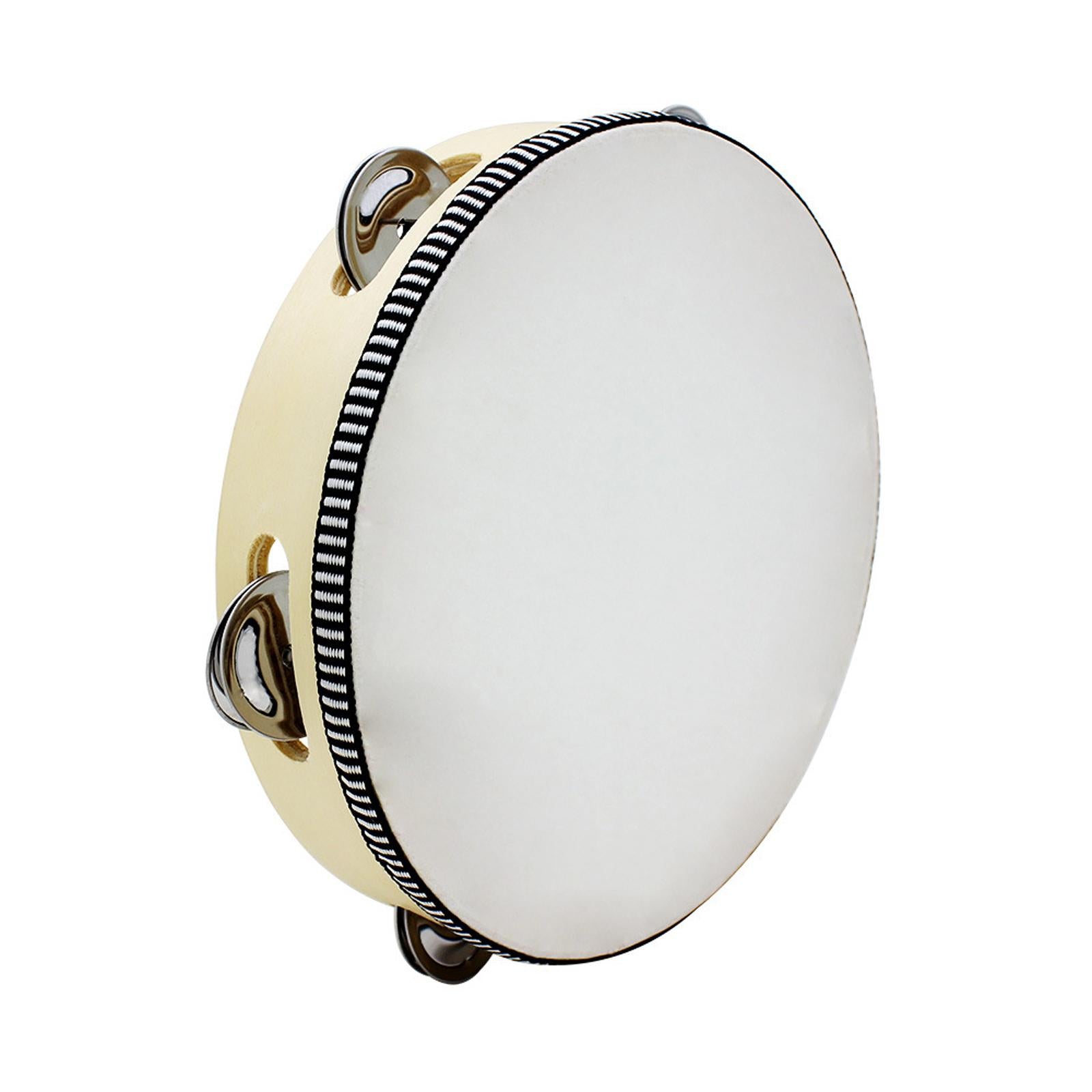 4x 8 inch Wooden Tambourine Toy Kids Professional Games Party Hand Held Drum