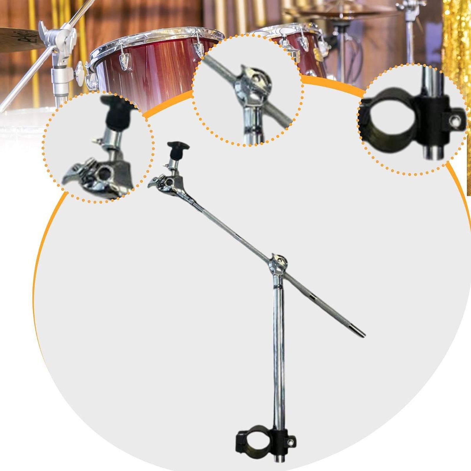 Cymbal Arm Rod Easy Installation Adjustable Sturdy Bracket for Electric Drum