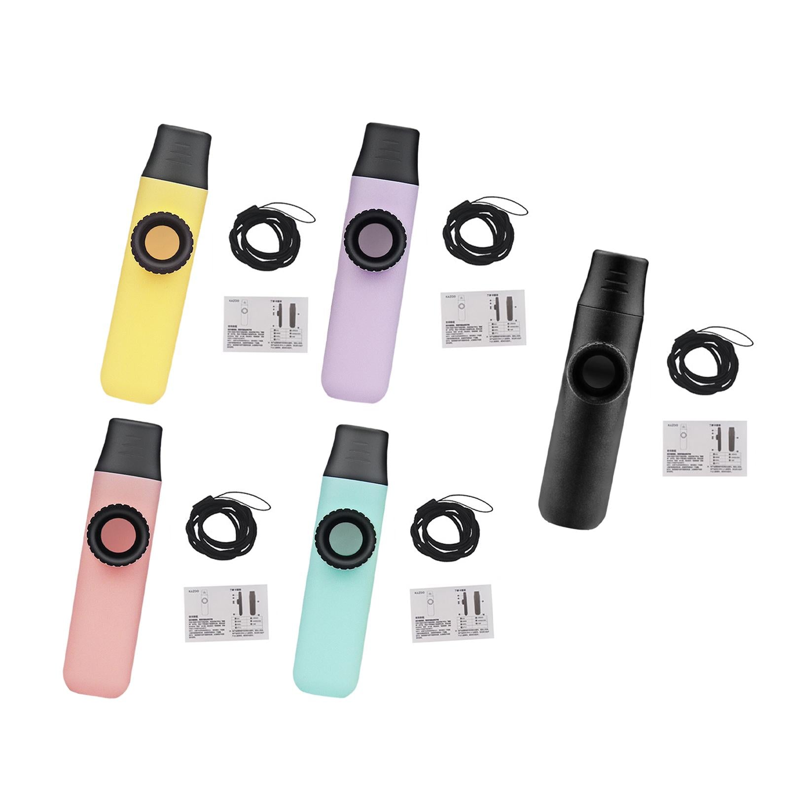 Kazoo Flute Easy to Play Musical Instrument for Music Lovers Beginner Adults black