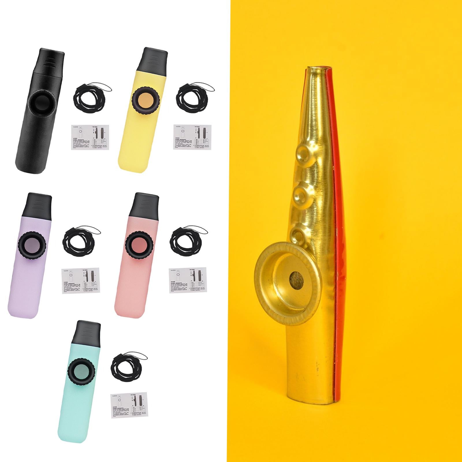 Kazoo Flute Easy to Play Musical Instrument for Music Lovers Beginner Adults black