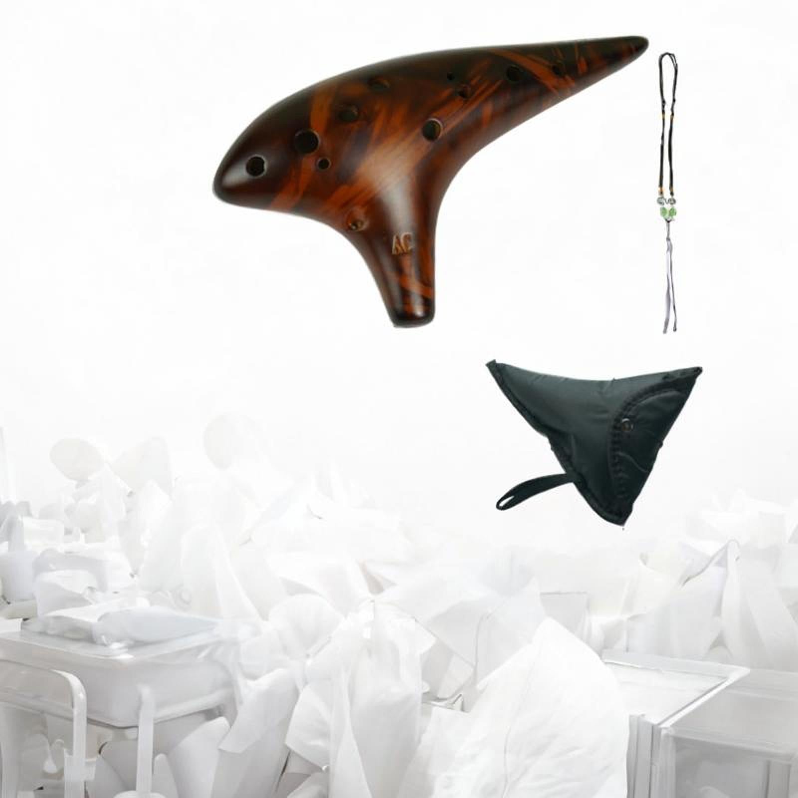 12 Hole Ocarinas with Neck Strap Cord Pure Tone for Adults Beginners Husband Yellow