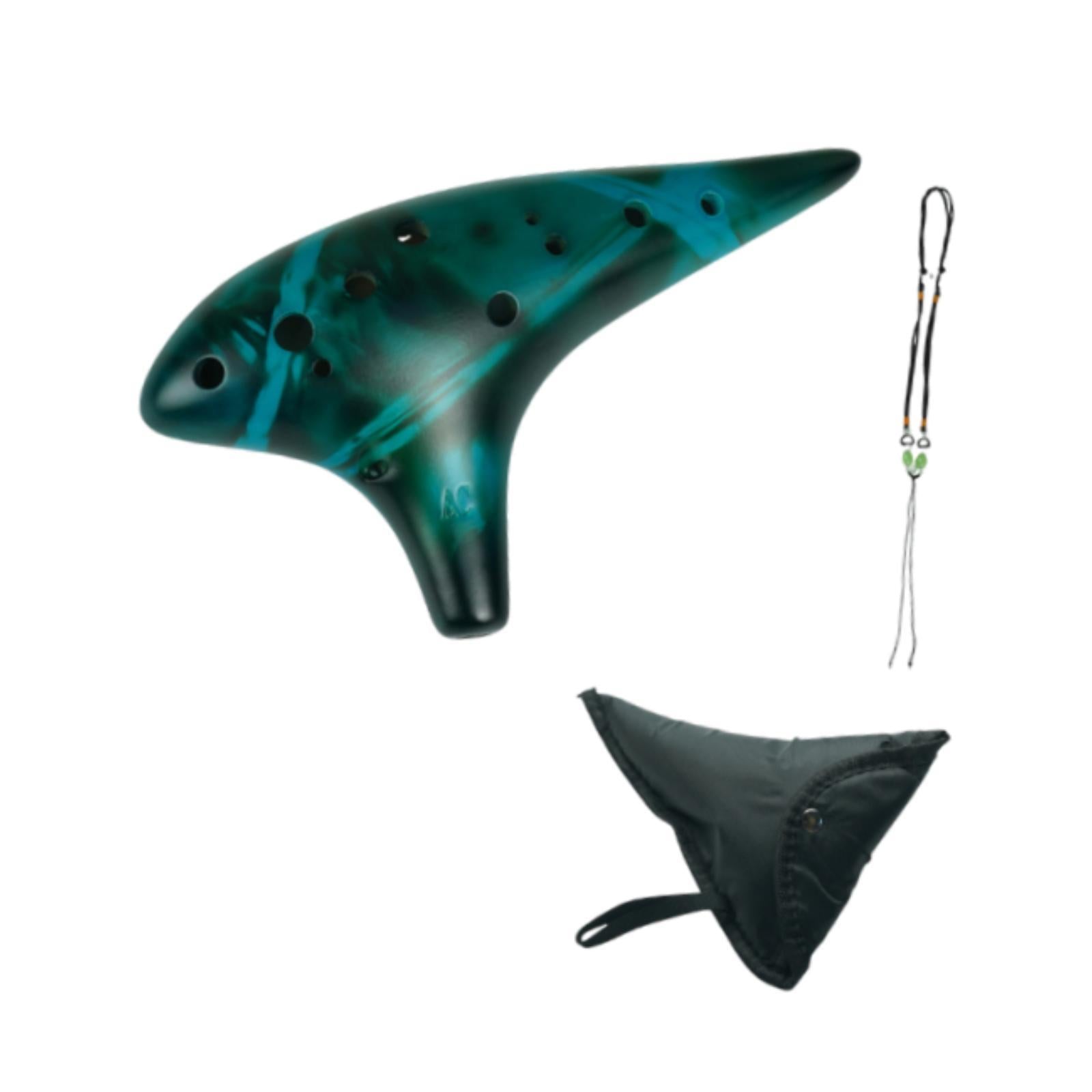 12 Hole Ocarinas with Neck Strap Cord Pure Tone for Adults Beginners Husband Blue