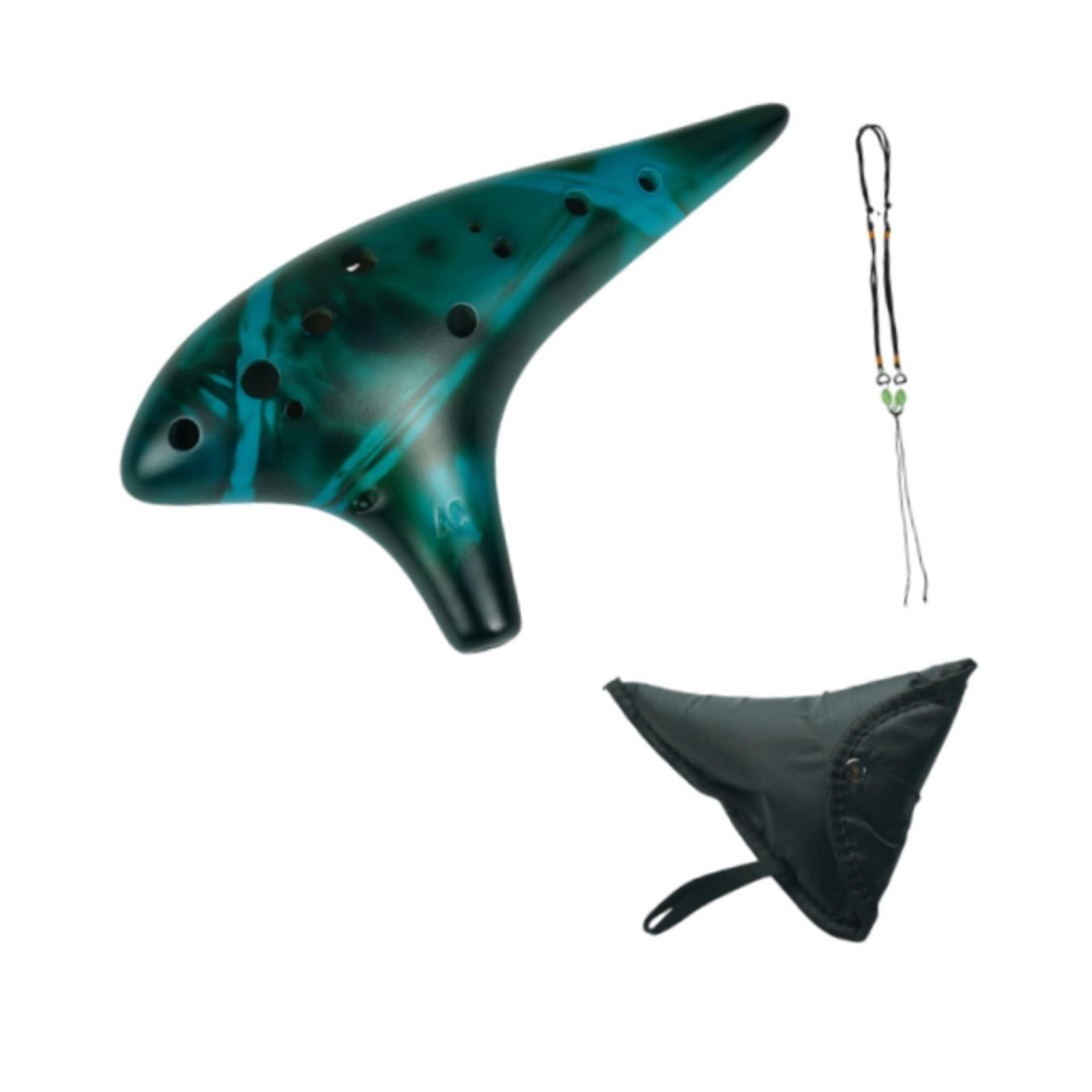 12 Hole Ocarinas with Neck Strap Cord Pure Tone for Adults Beginners Husband Blue