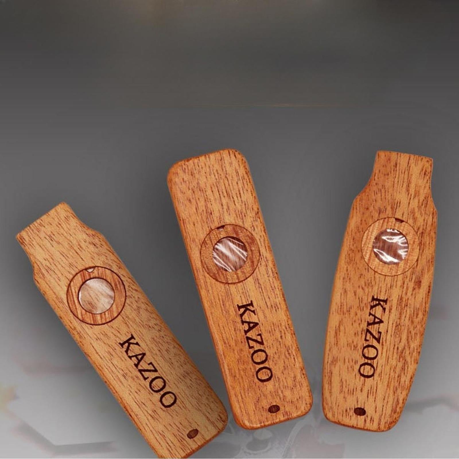 Wooden Kazoo Funny Musical Toy Wind Instrument for Enthusiasts BBQ Beginners Style A