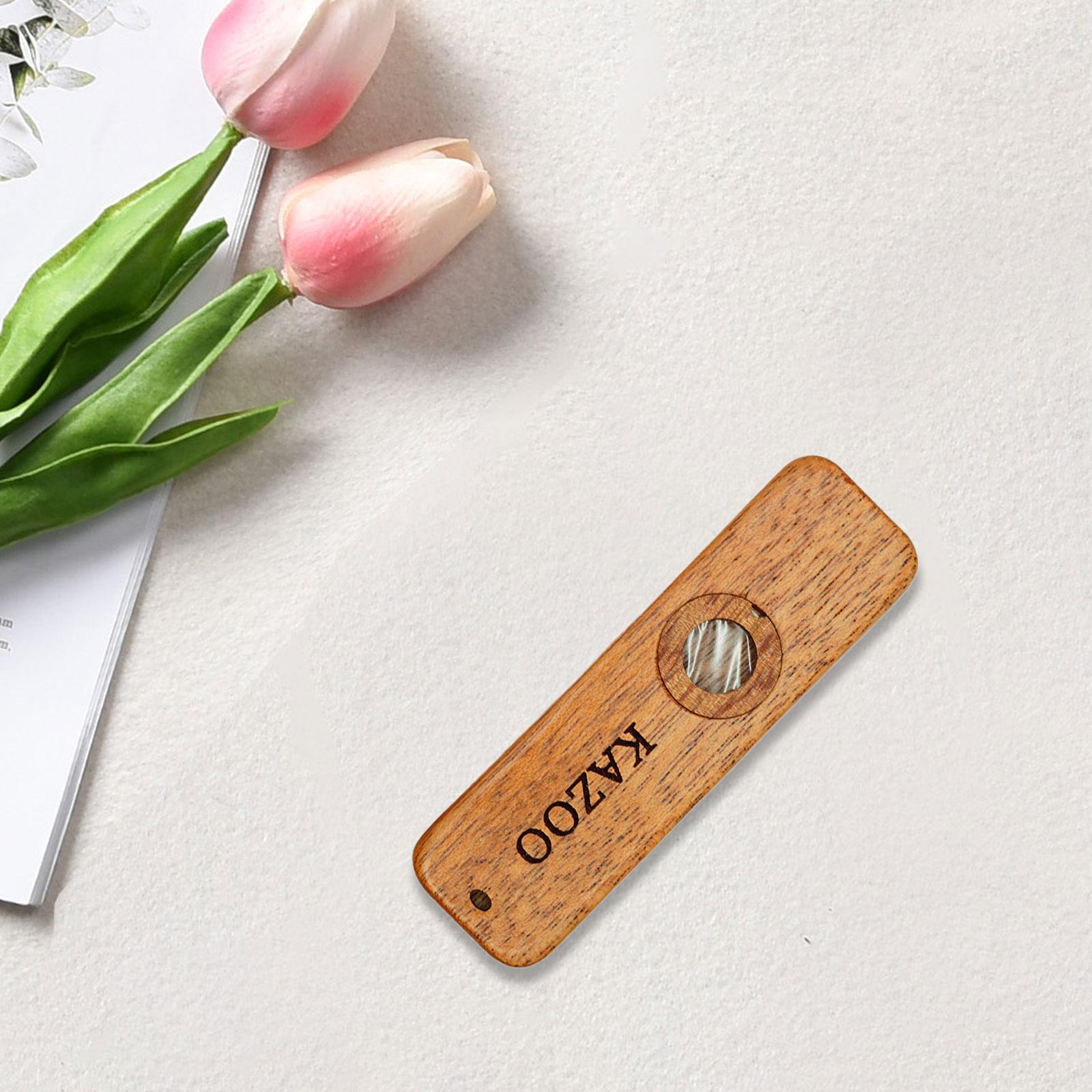 Wooden Kazoo Funny Musical Toy Wind Instrument for Enthusiasts BBQ Beginners Style B