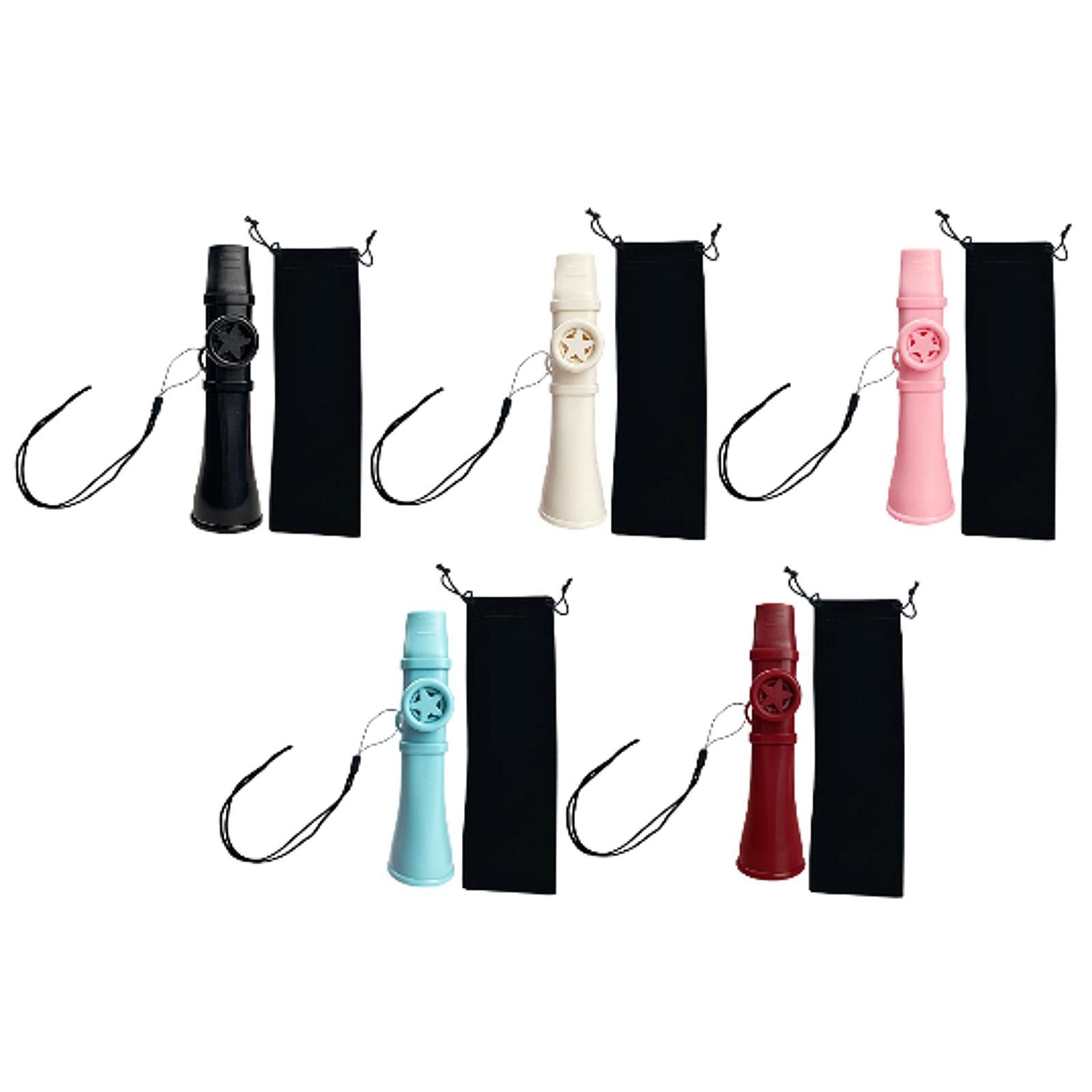 Kazoo Gift Good Companion Easy to Play Mouth Flute for Violin Piano Keyboard Black