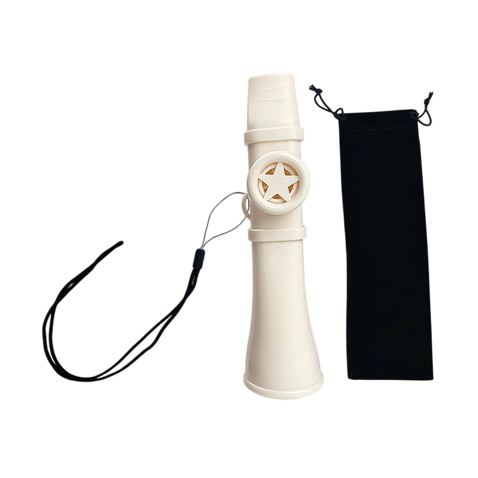 Kazoo Gift Good Companion Easy to Play Mouth Flute for Violin Piano Keyboard White