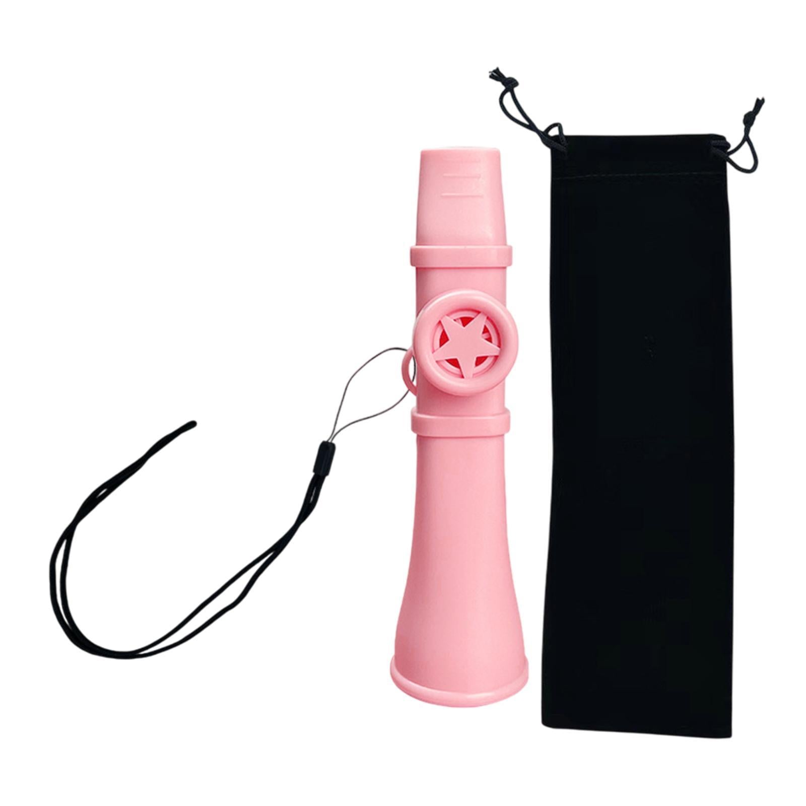 Kazoo Gift Good Companion Easy to Play Mouth Flute for Violin Piano Keyboard Pink
